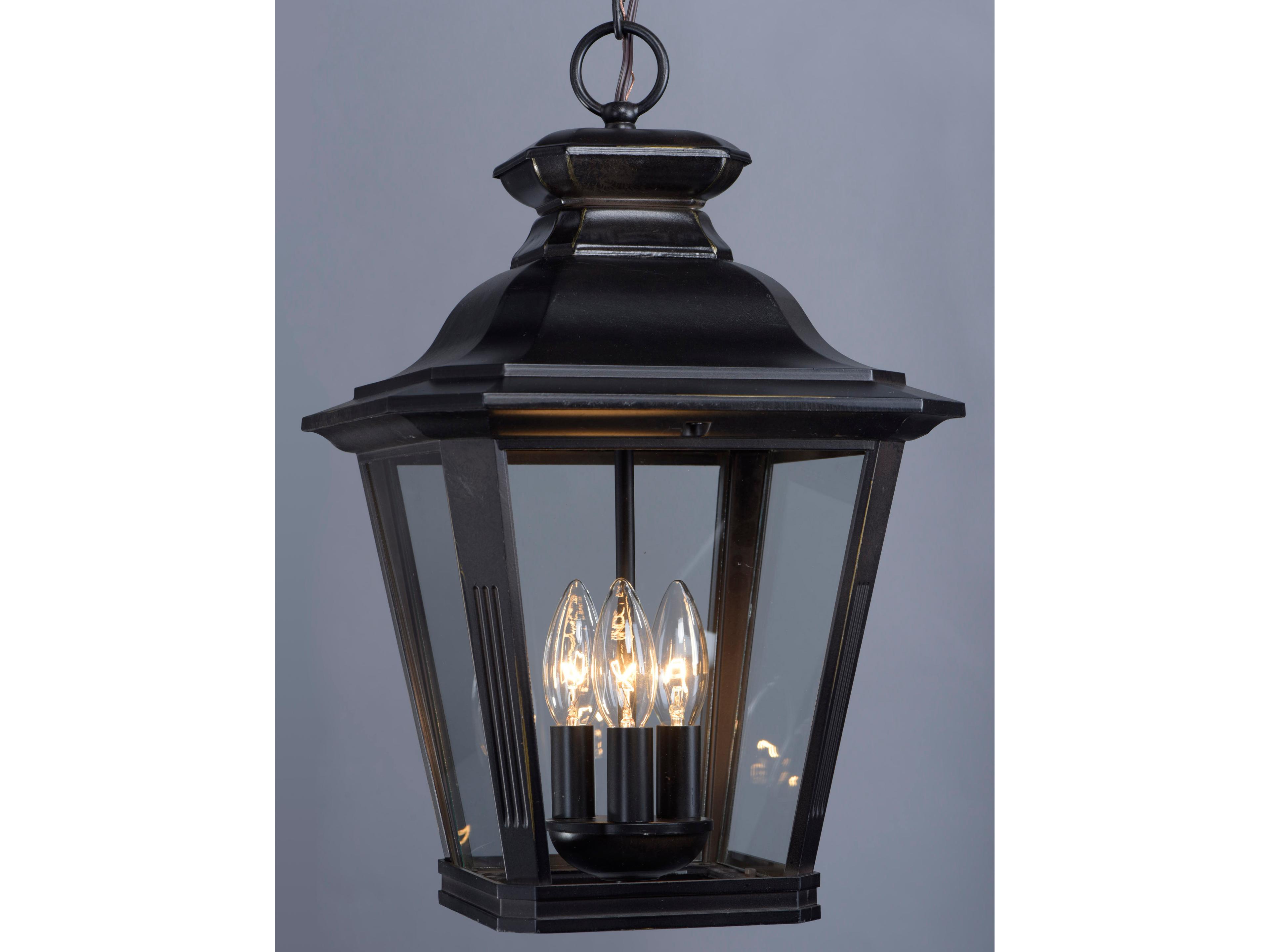 Maxim Lighting Knoxville with Clear Glass 3 - Light Outdoor Hanging Light