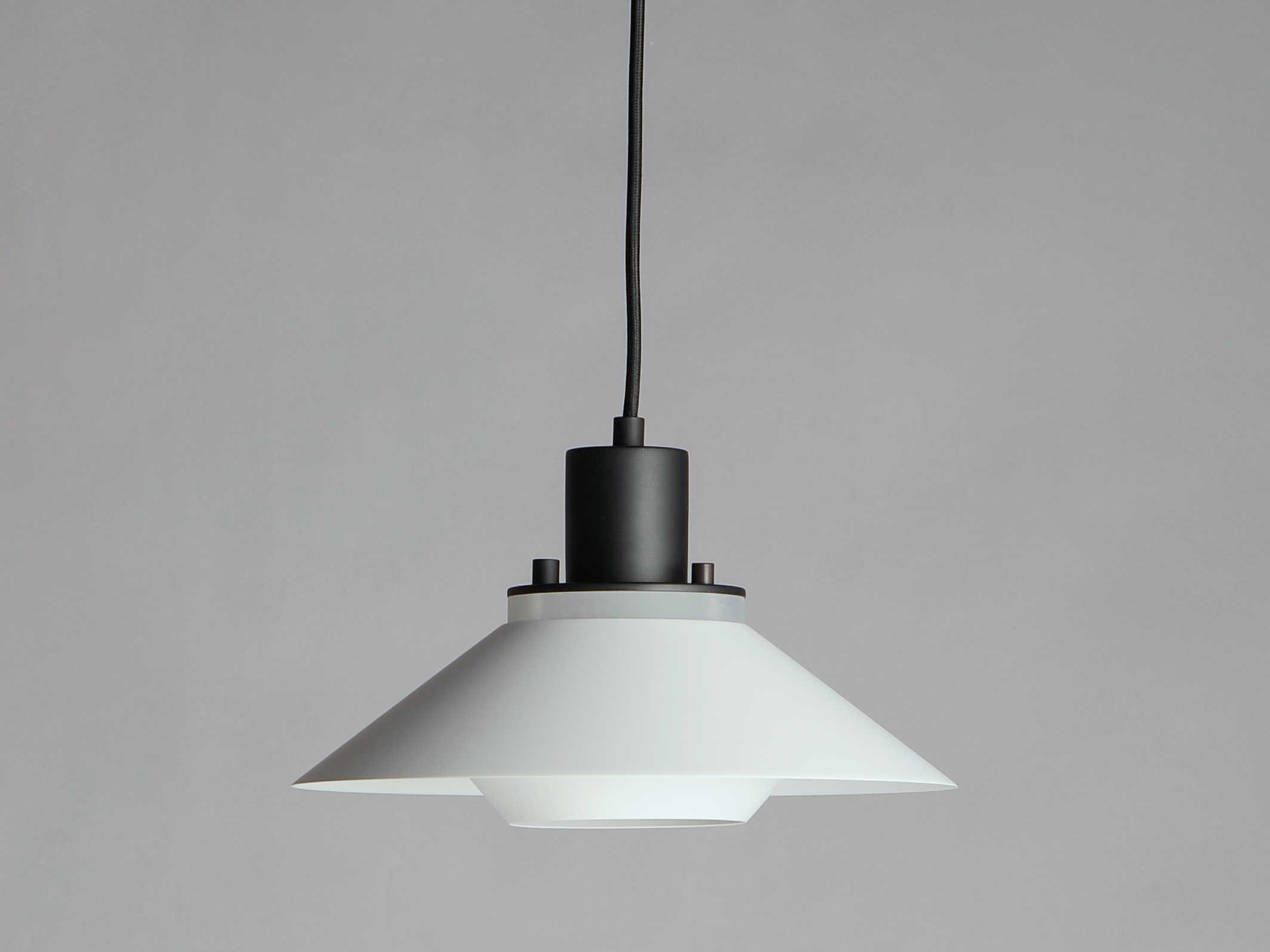 Maxim Lighting Oslo 1-Light Black White Bowl Mini Pendant
