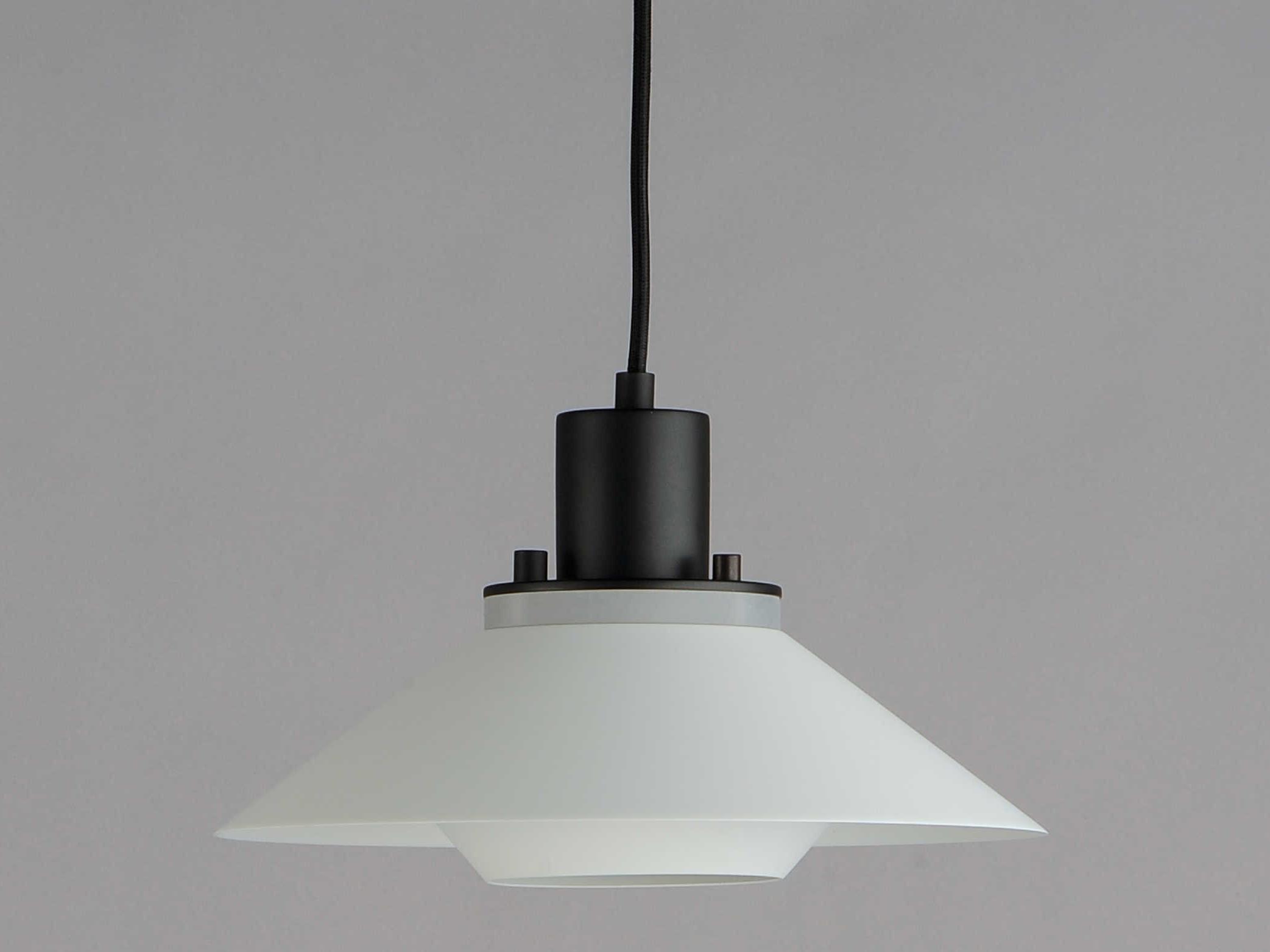 Maxim Lighting Oslo 1-Light Black White Bowl Mini Pendant