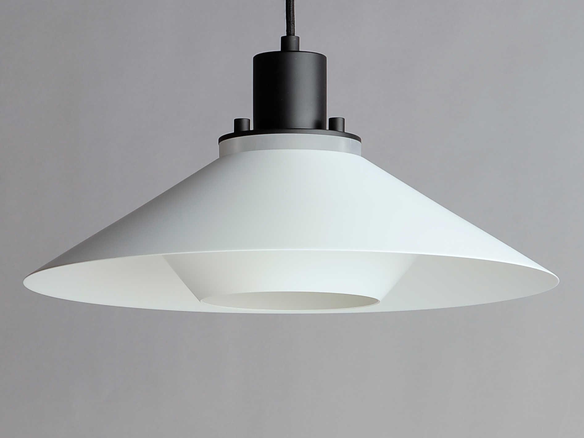Maxim Lighting Oslo 1-Light Black White Bowl Pendant