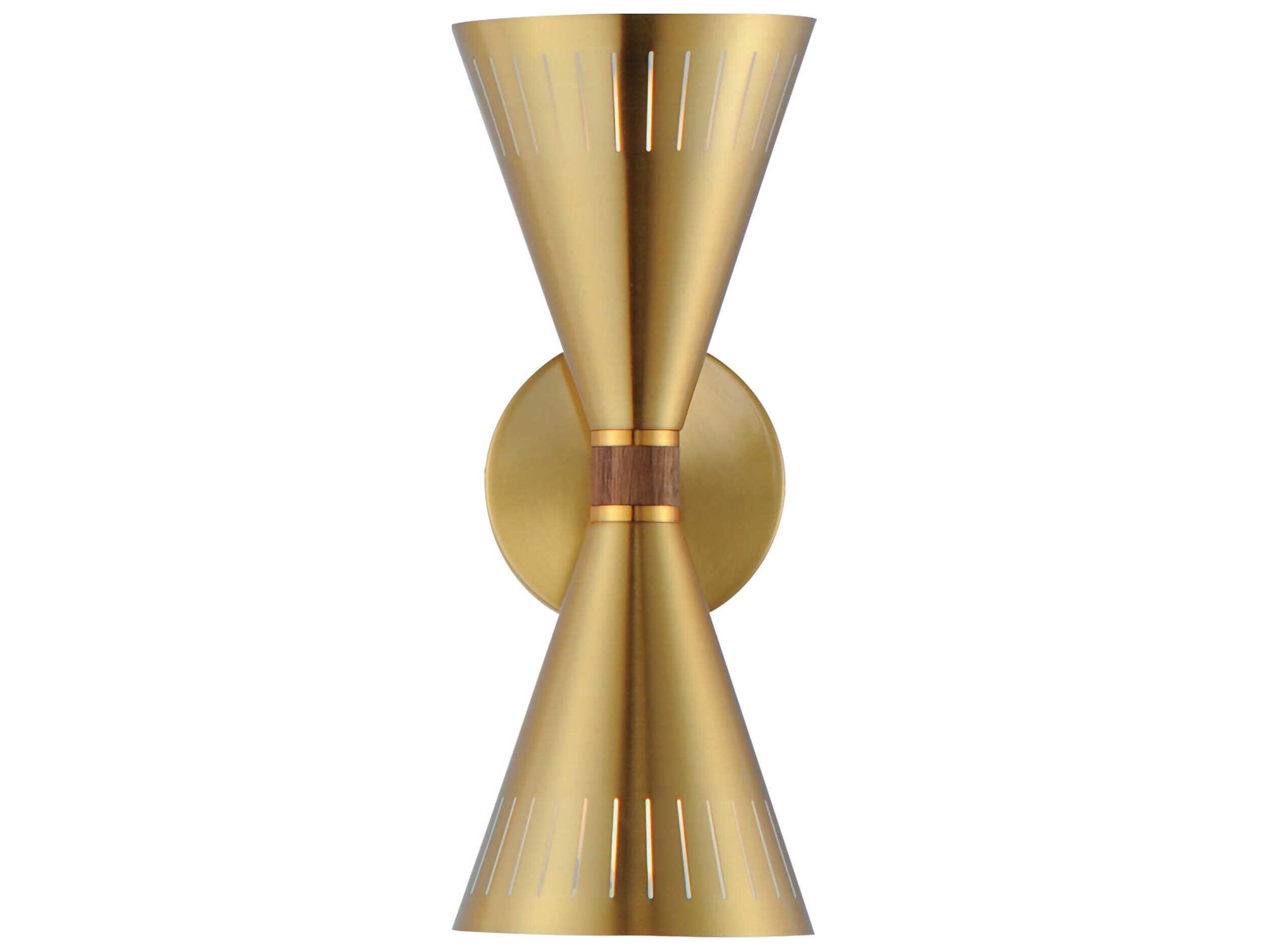 Maxim Lighting Helsinki 2-Light Natural Aged Brass Wall Sconce