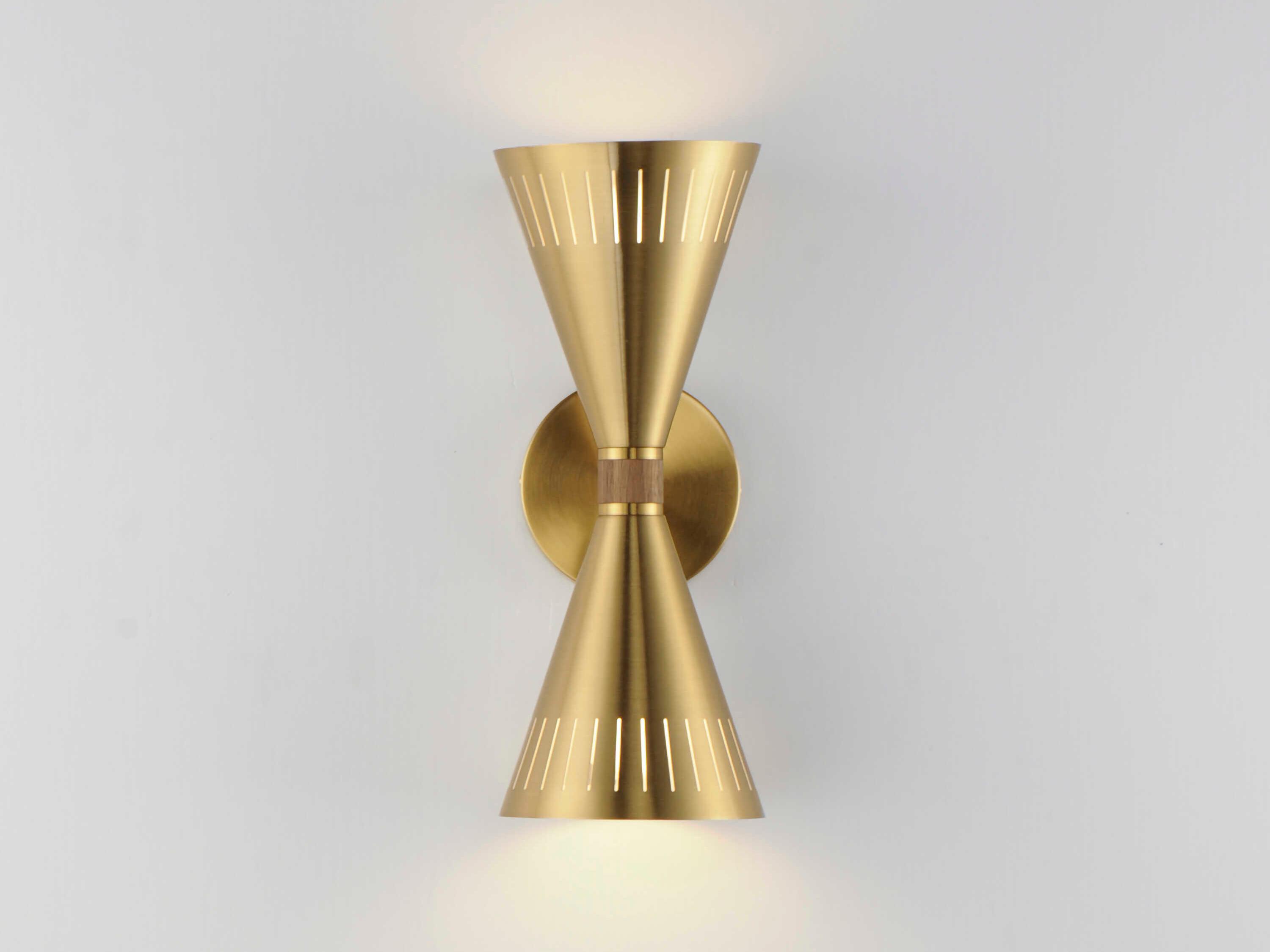 Maxim Lighting Helsinki 2-Light Natural Aged Brass Wall Sconce