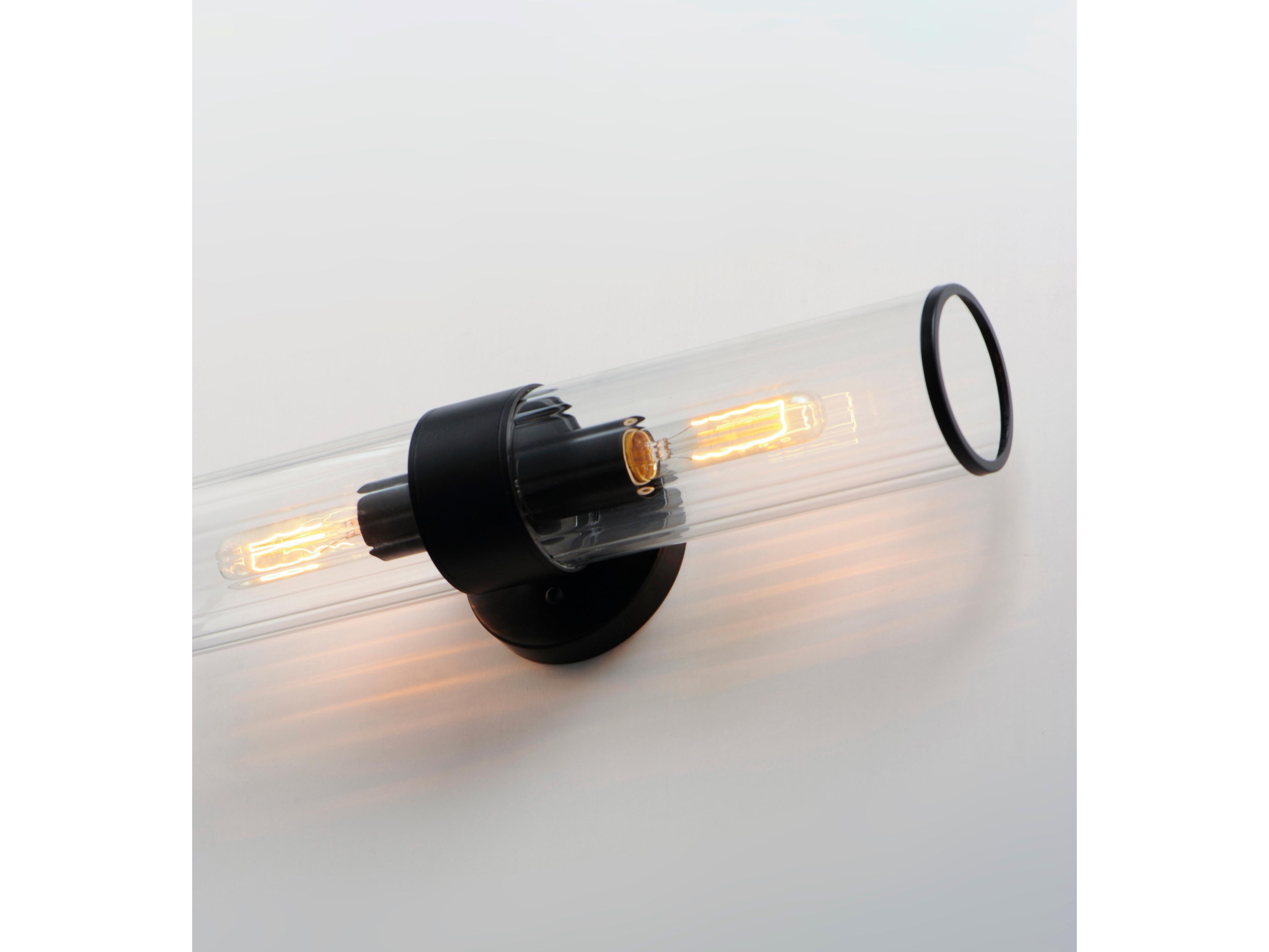 Maxim Lighting Crosby 2-Light Black Glass Wall Sconce