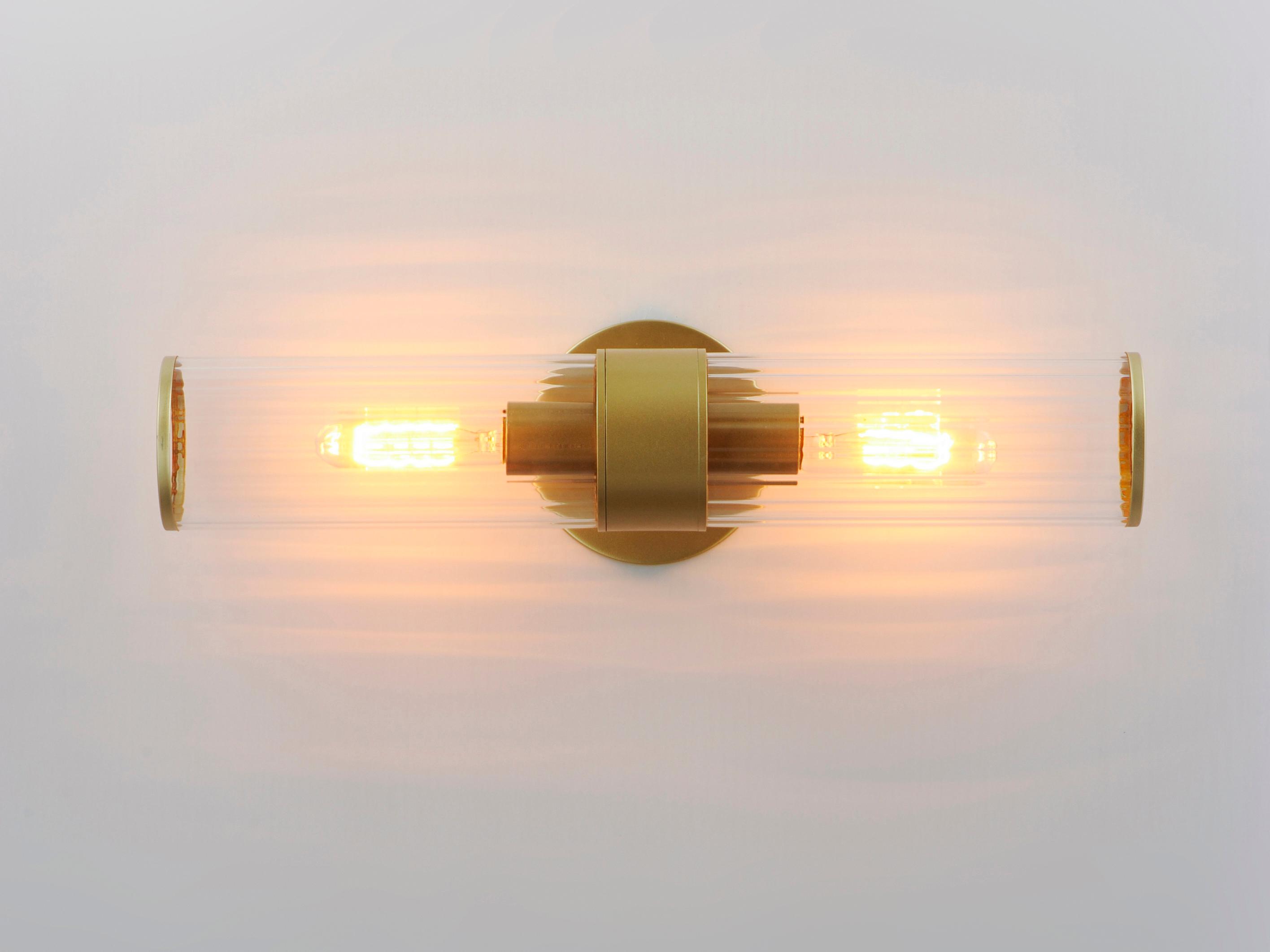 Maxim Lighting Crosby 2-Light Satin Brass Glass Wall Sconce