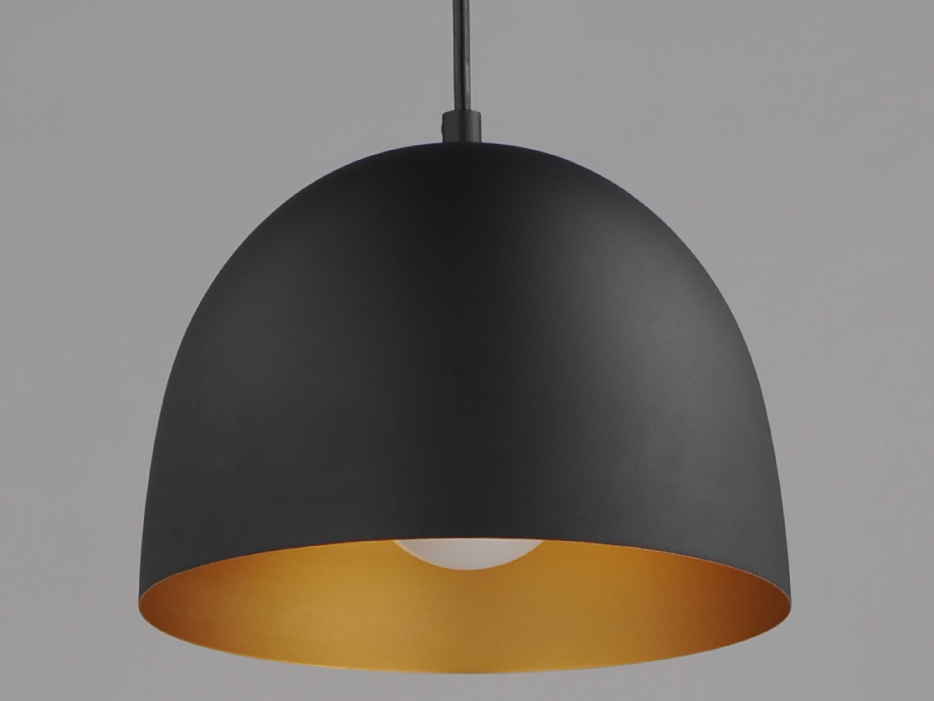 Maxim Lighting Tova 1-Light Black Gold Mini Pendant