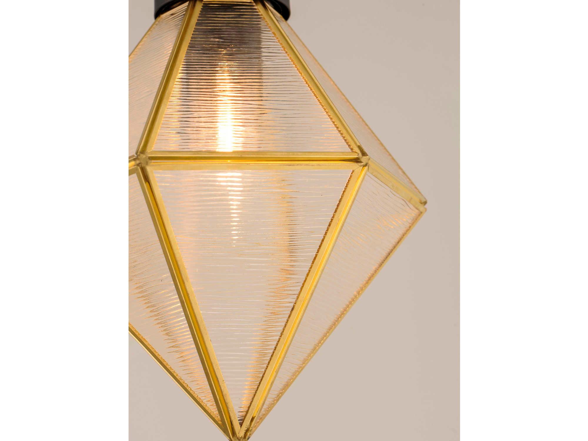 Maxim Lighting Adorn 1-Light Black Burnished Brass Glass Geometric Mini Pendant