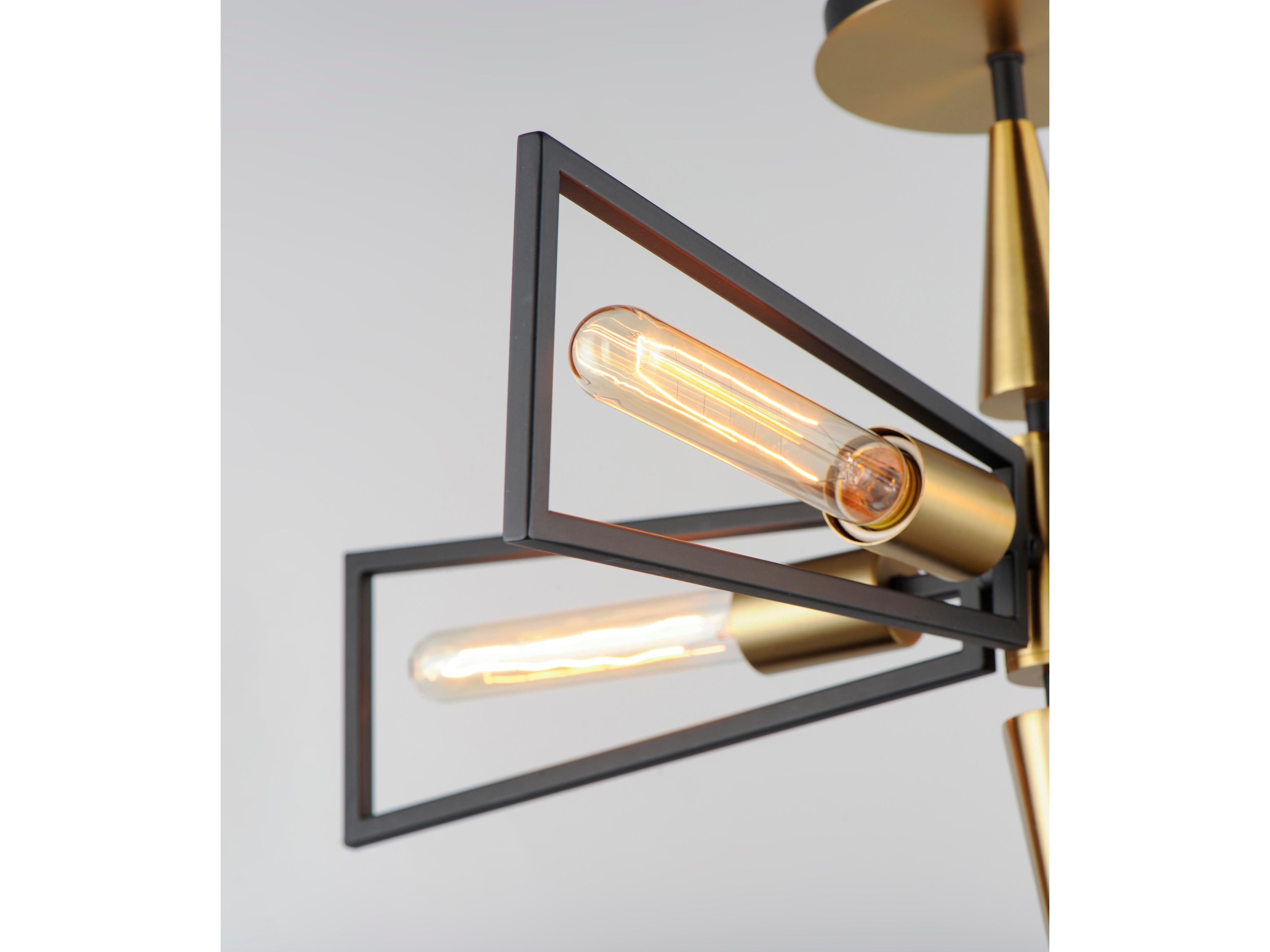 Maxim Lighting Wings 4-Light Black Satin Brass Semi Flush Mount