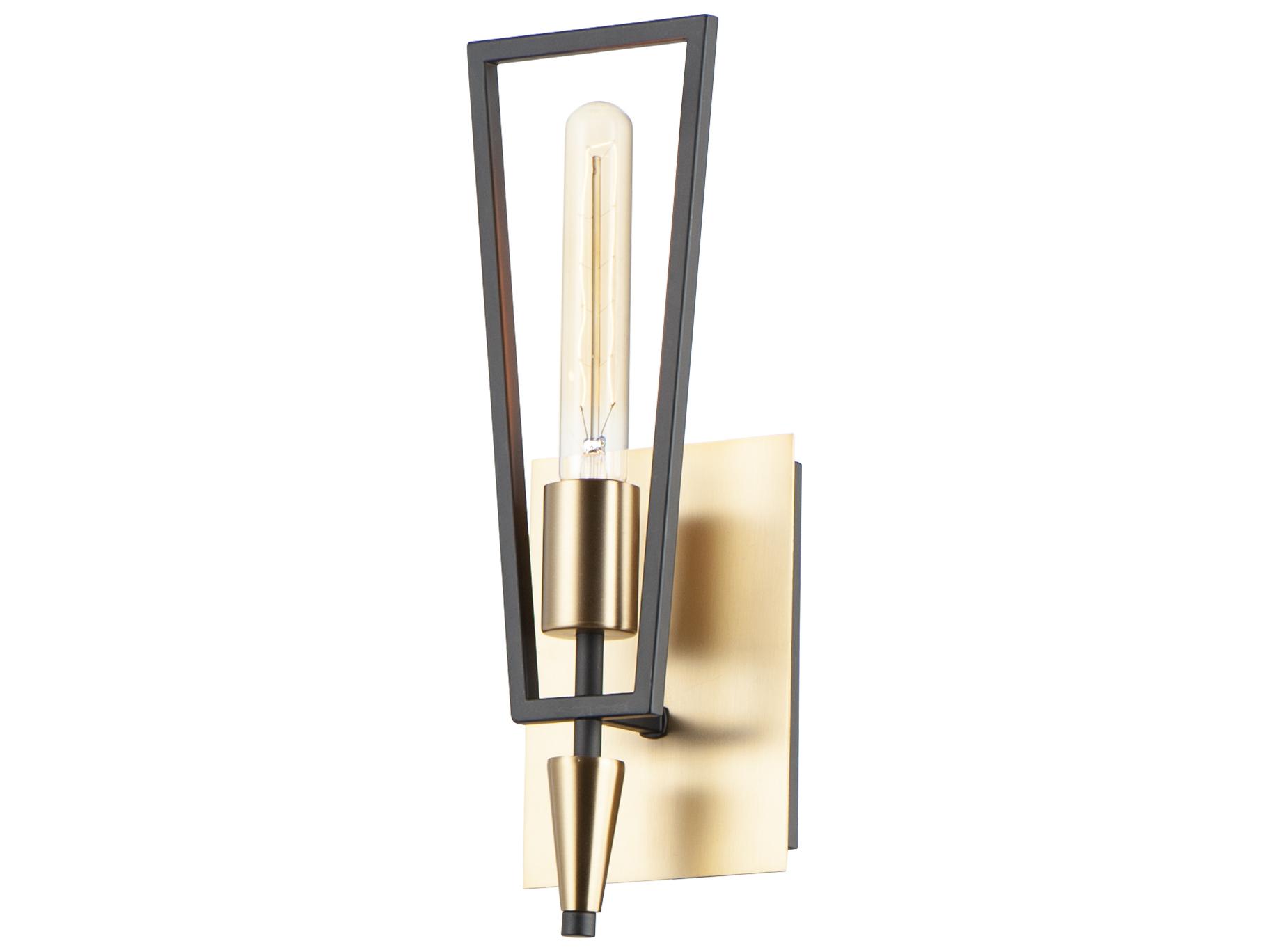 Maxim Lighting Wings 1-Light Black Satin Brass Wall Sconce