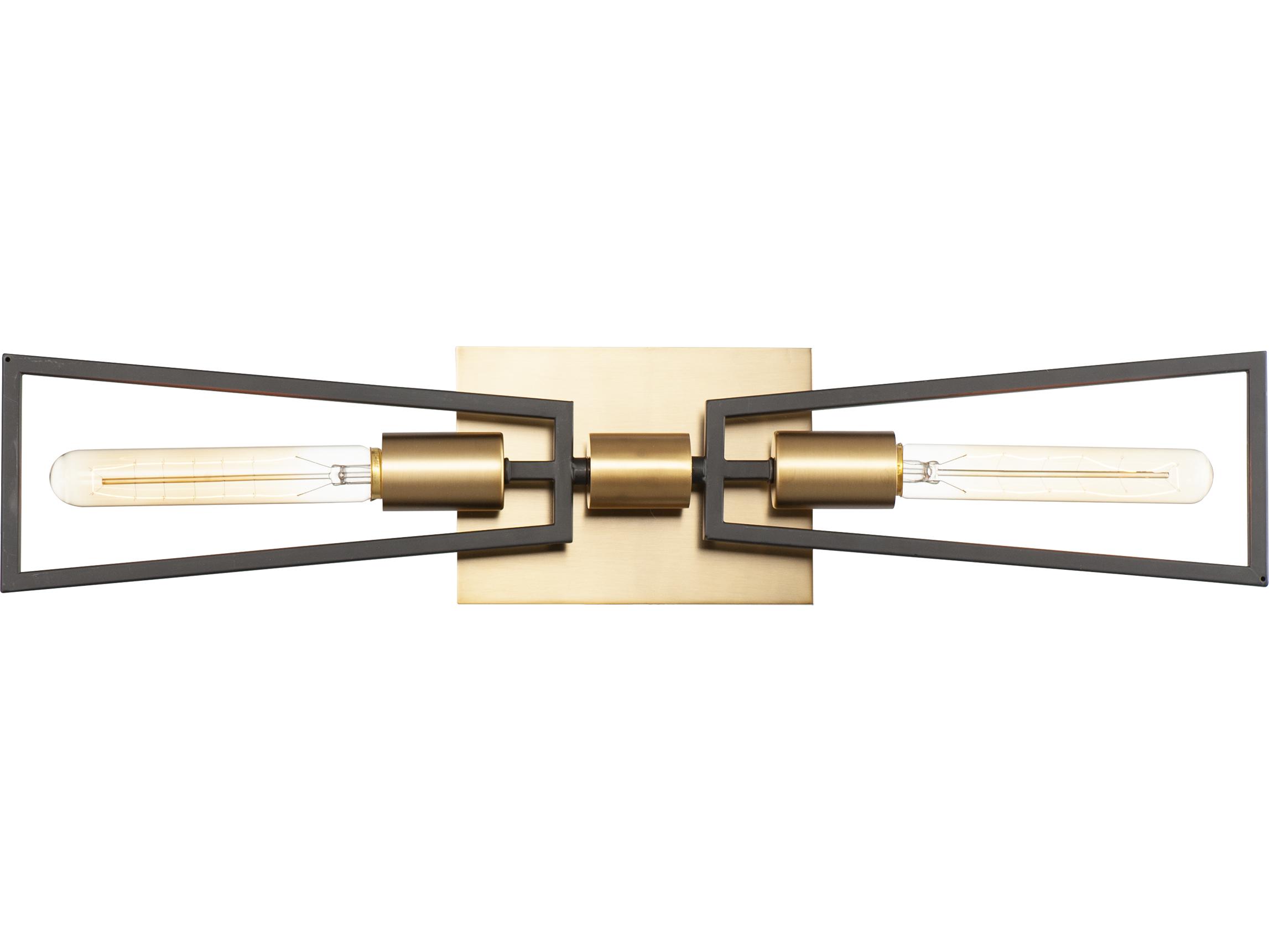 Maxim Lighting Wings 2-Light Black Satin Brass Wall Sconce