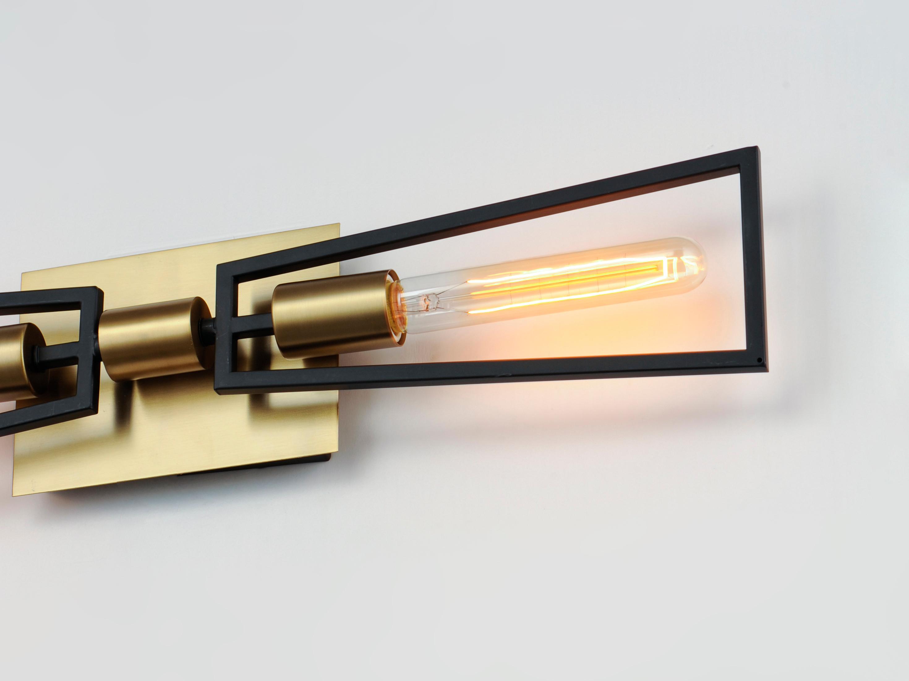 Maxim Lighting Wings 2-Light Black Satin Brass Wall Sconce