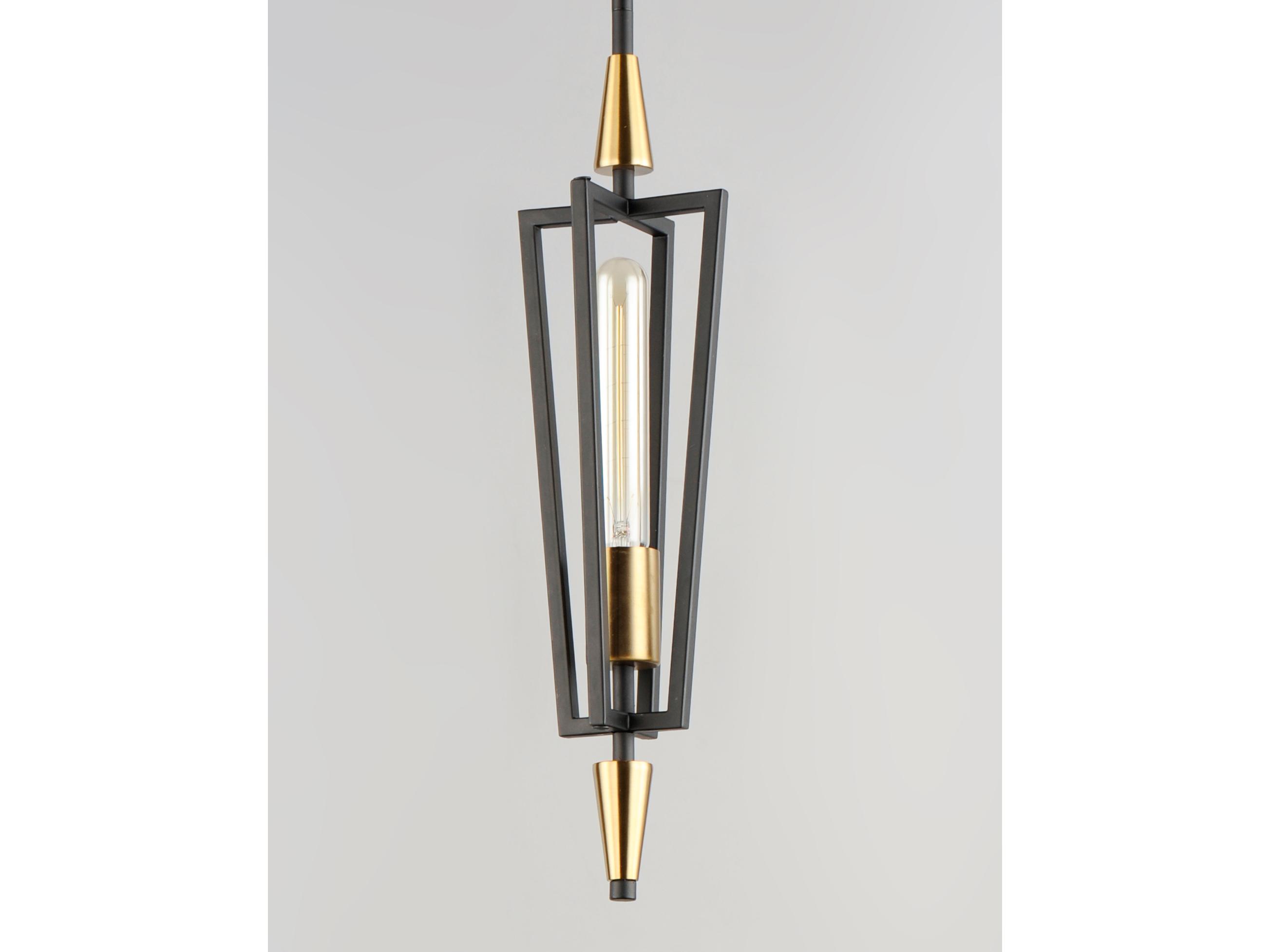 Maxim Lighting Wings 1-Light Black Satin Brass Mini Pendant