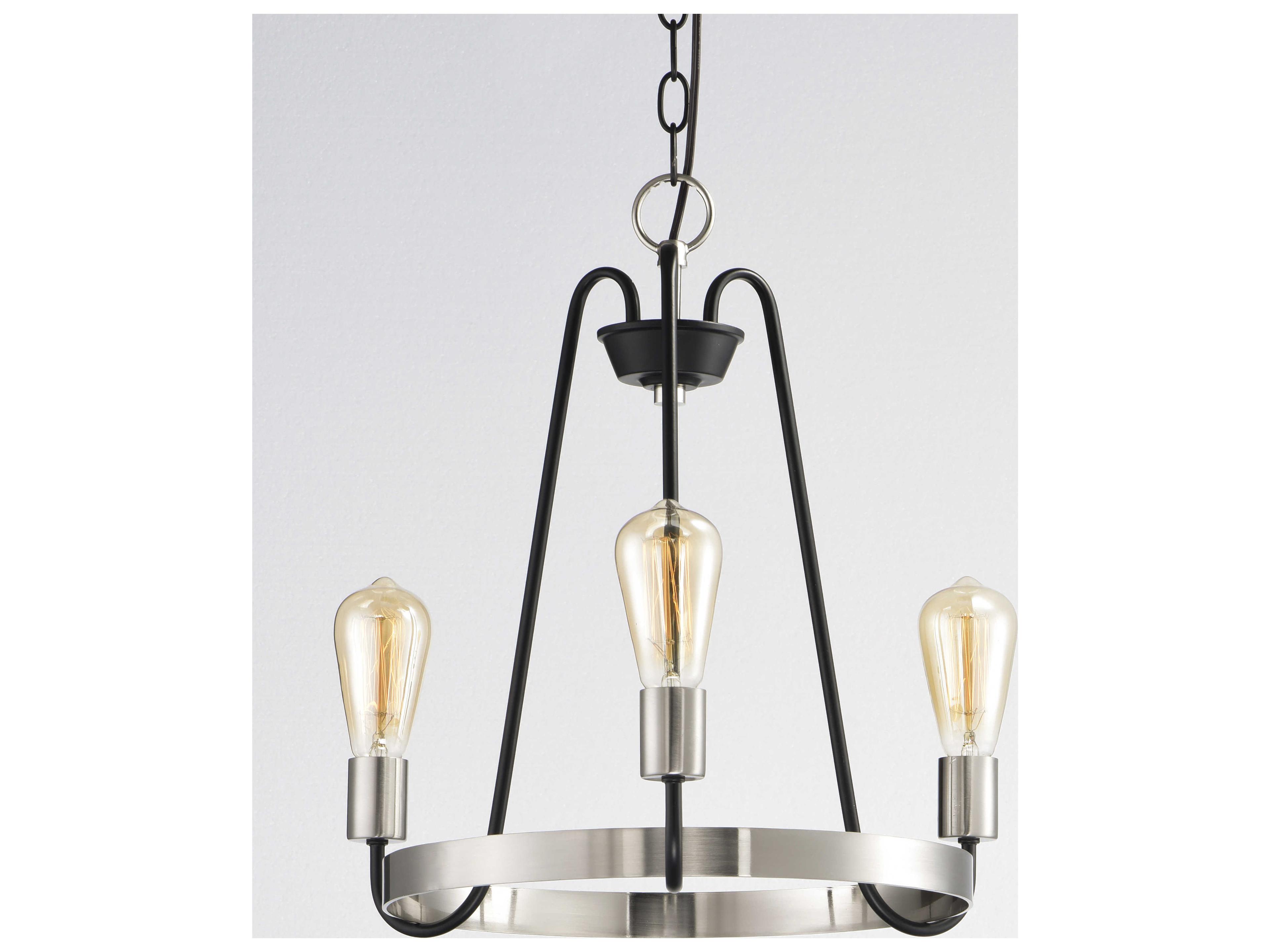 Maxim Lighting Haven 3-Light Oil Rubbed Bronze Antique Brass Candelabra Chandelier