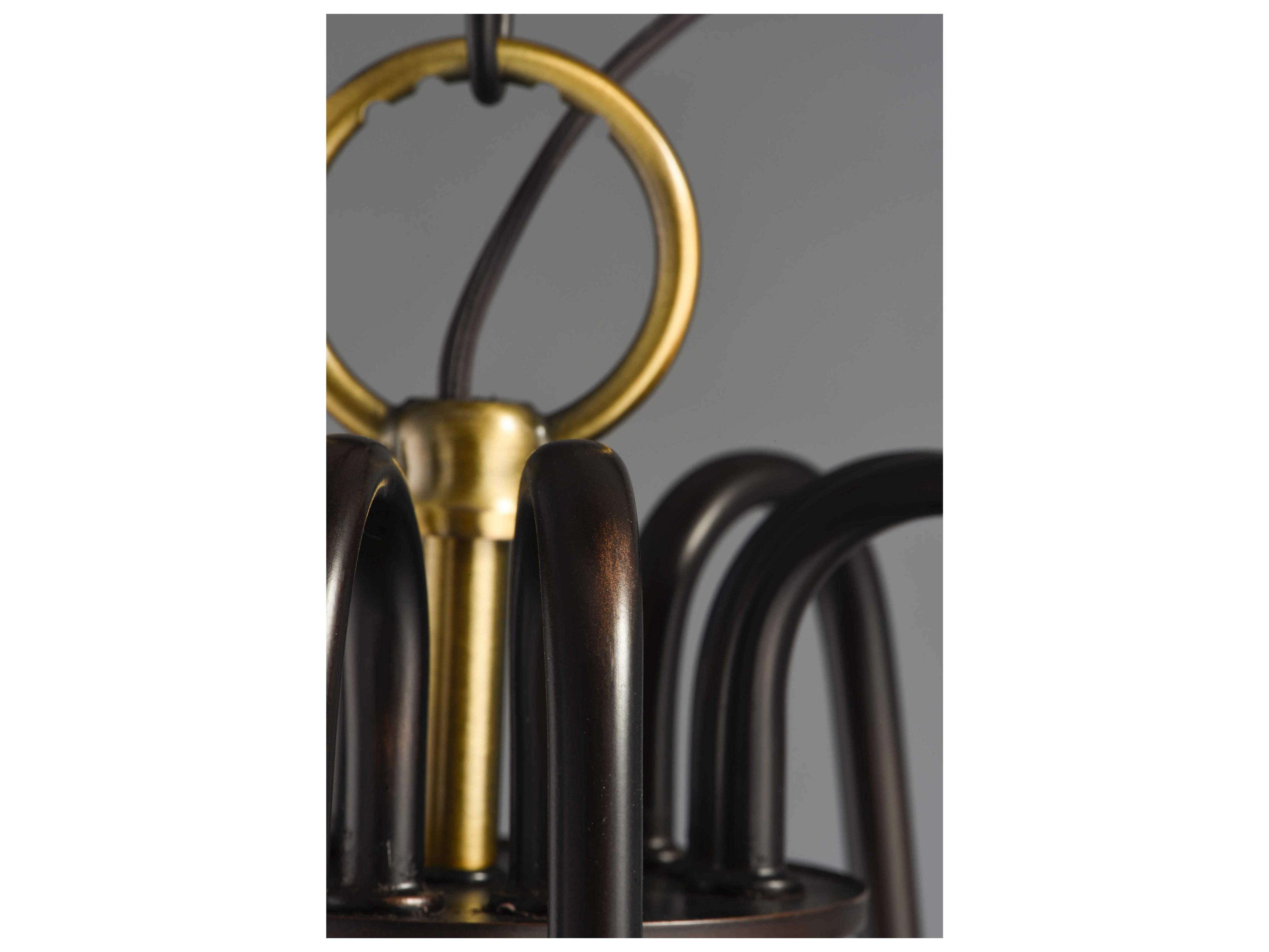 Maxim Lighting Haven 5-Light Oil Rubbed Bronze Antique Brass Candelabra Chandelier