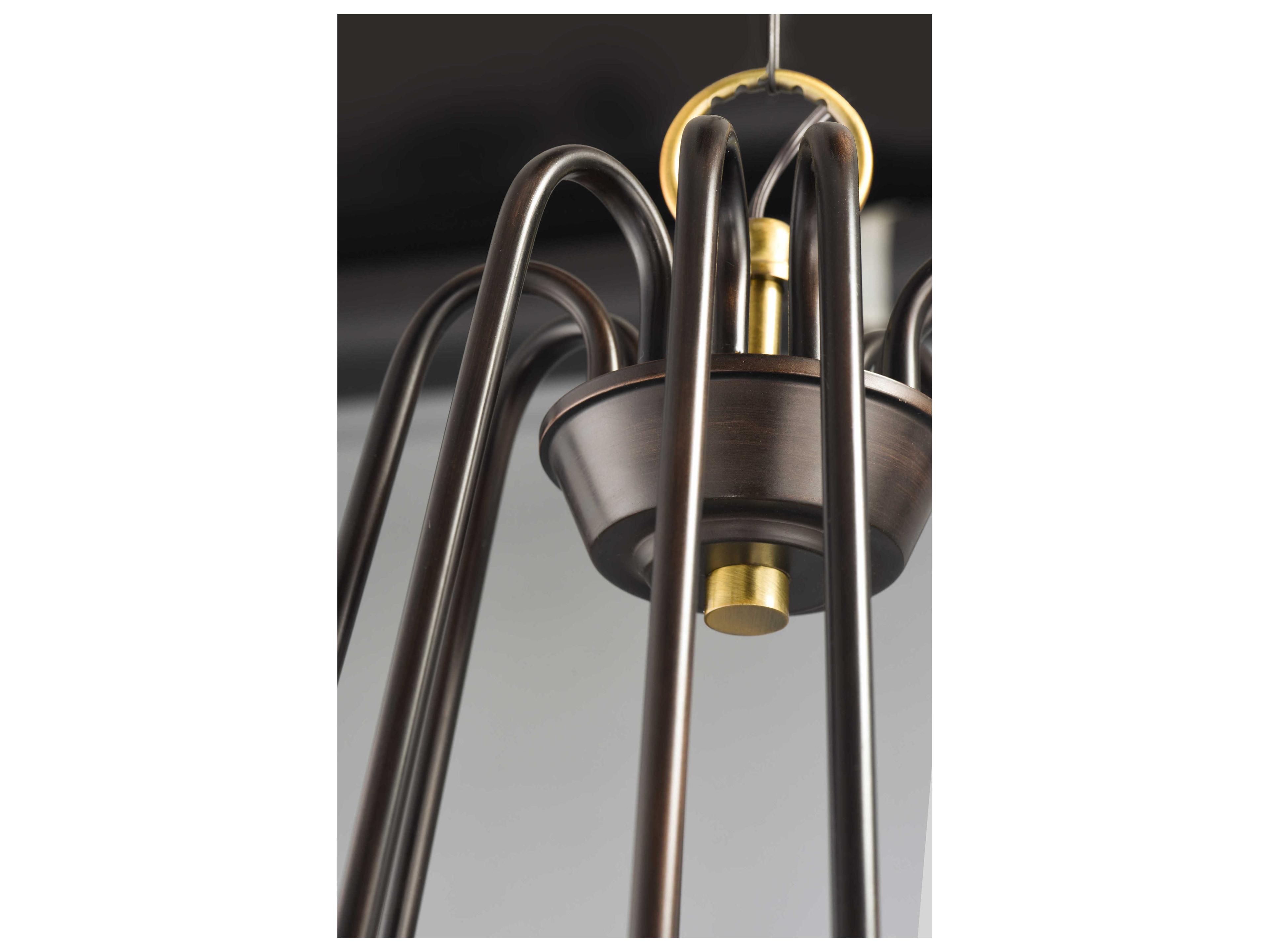 Maxim Lighting Haven 5-Light Oil Rubbed Bronze Antique Brass Candelabra Chandelier