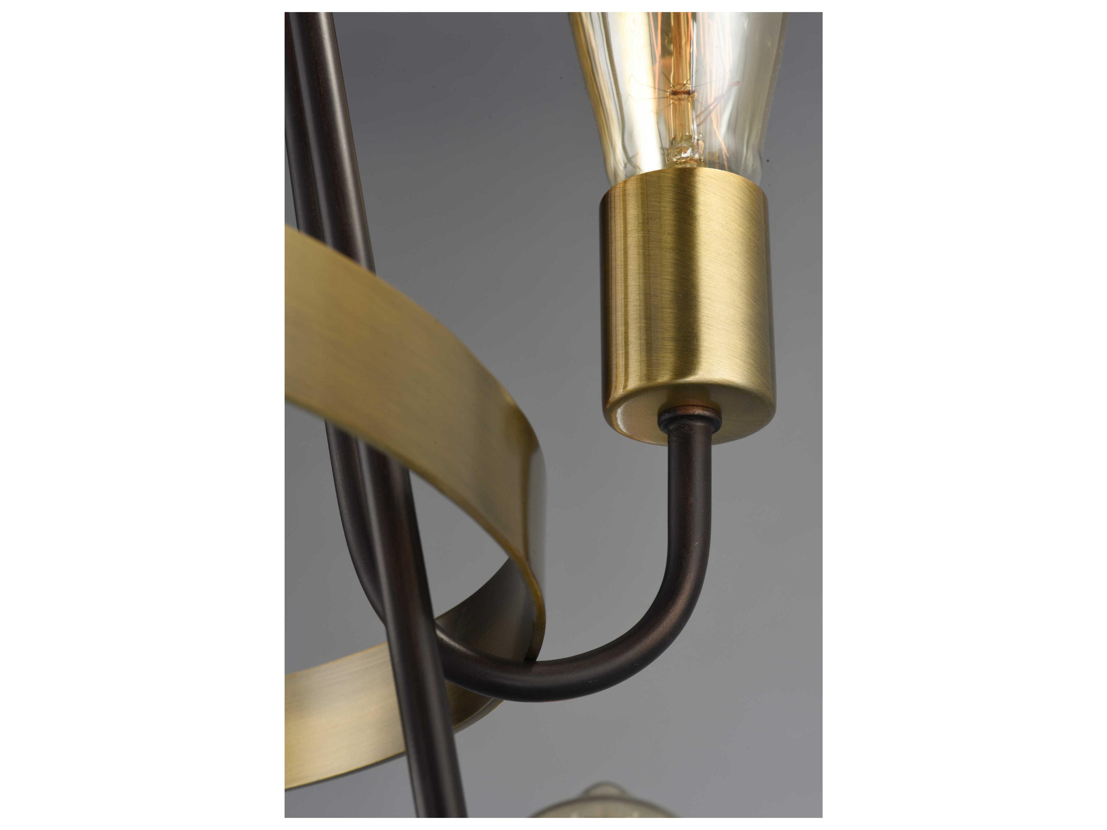 Maxim Lighting Haven 5-Light Oil Rubbed Bronze Antique Brass Candelabra Chandelier