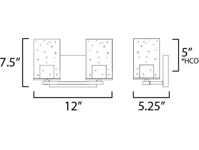 Maxim Lighting Sleek 2-Light Satin Nickel Glass Vanity Light