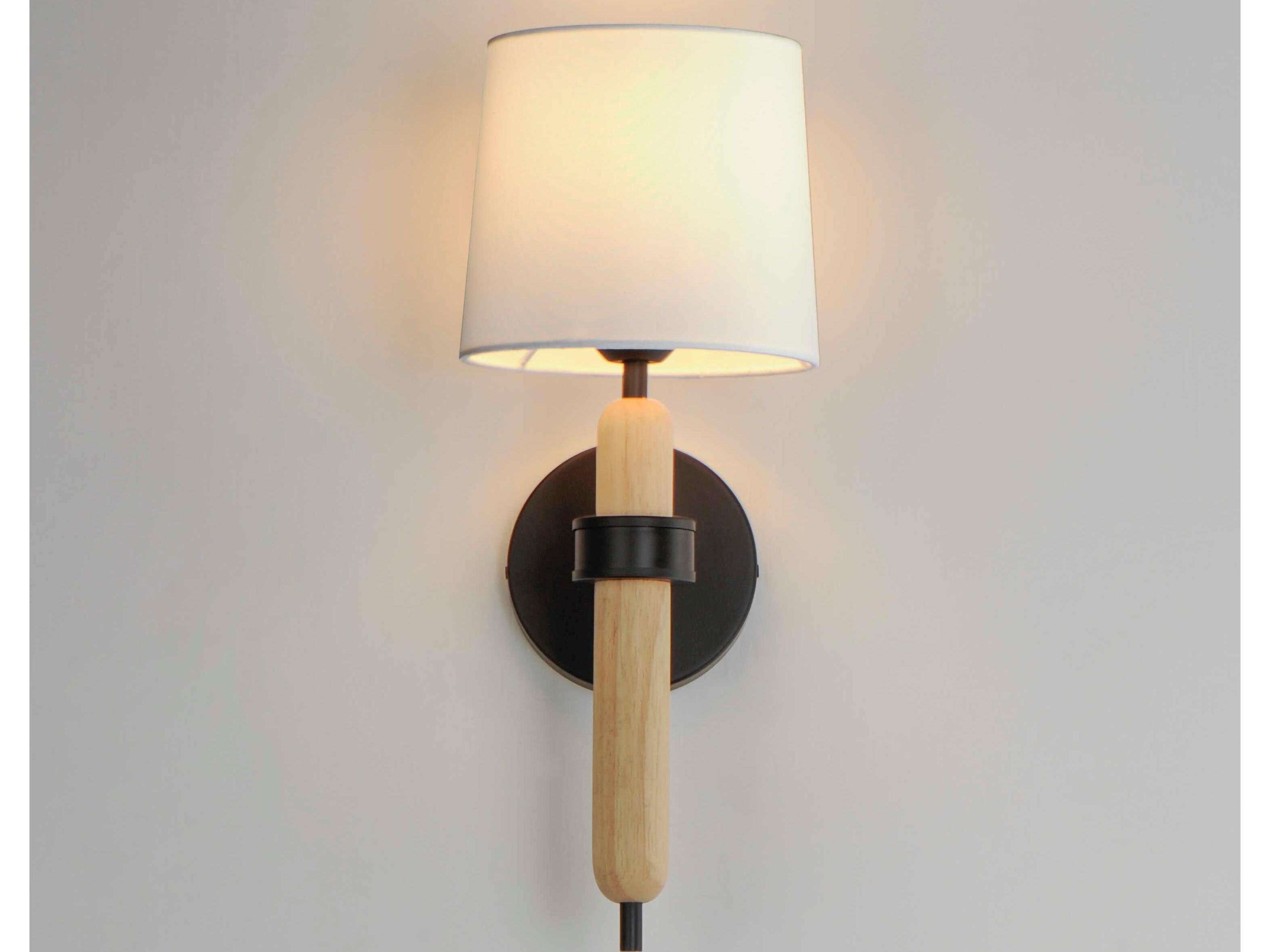 Maxim Lighting Bozeman 1-Light Natural Wood Wall Sconce