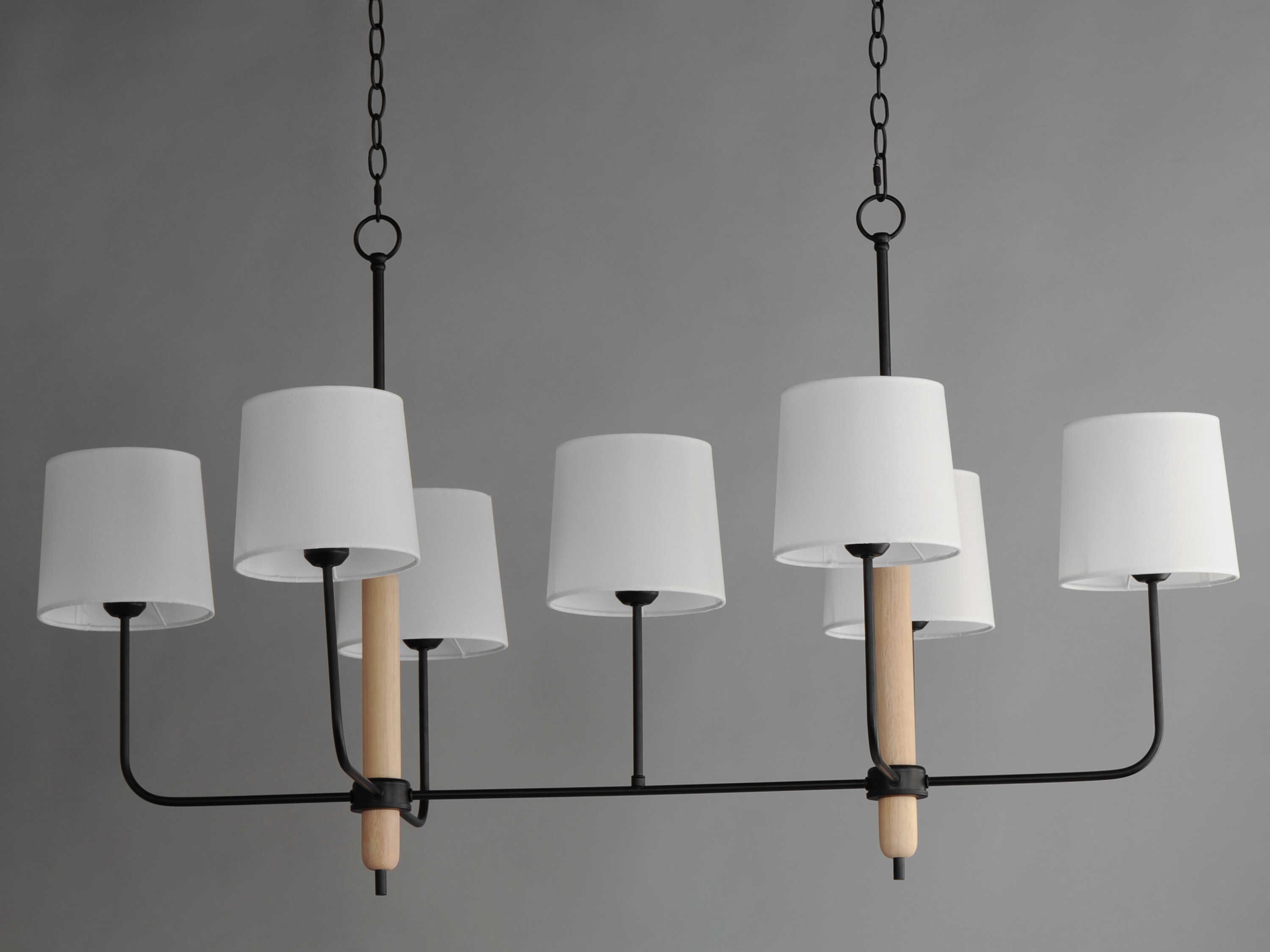 Maxim Lighting Bozeman 7-Light Natural Wood Drum Round Island Pendant