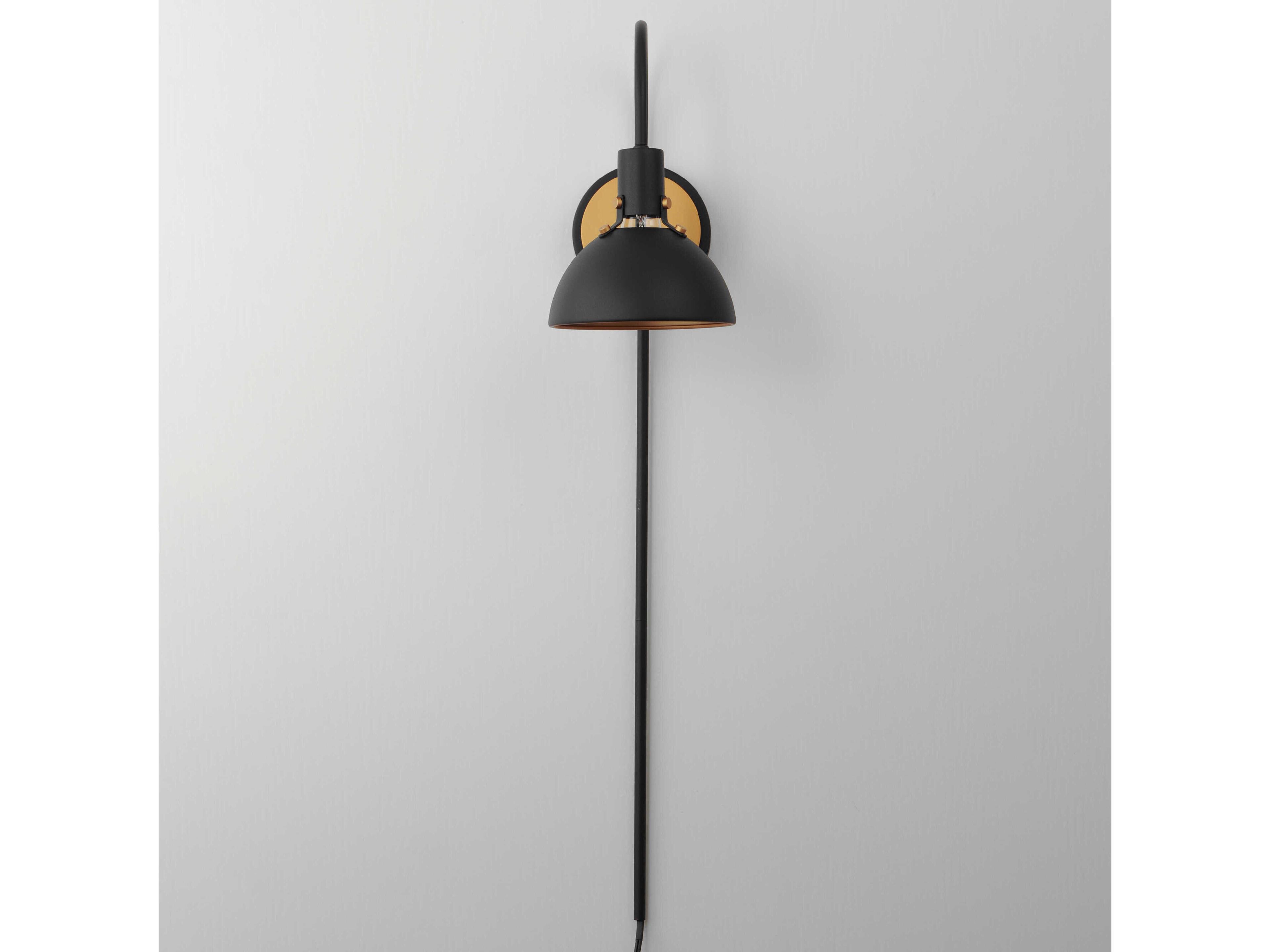 Maxim Lighting Dawn 1-Light Antique Brass Black Wall Sconce