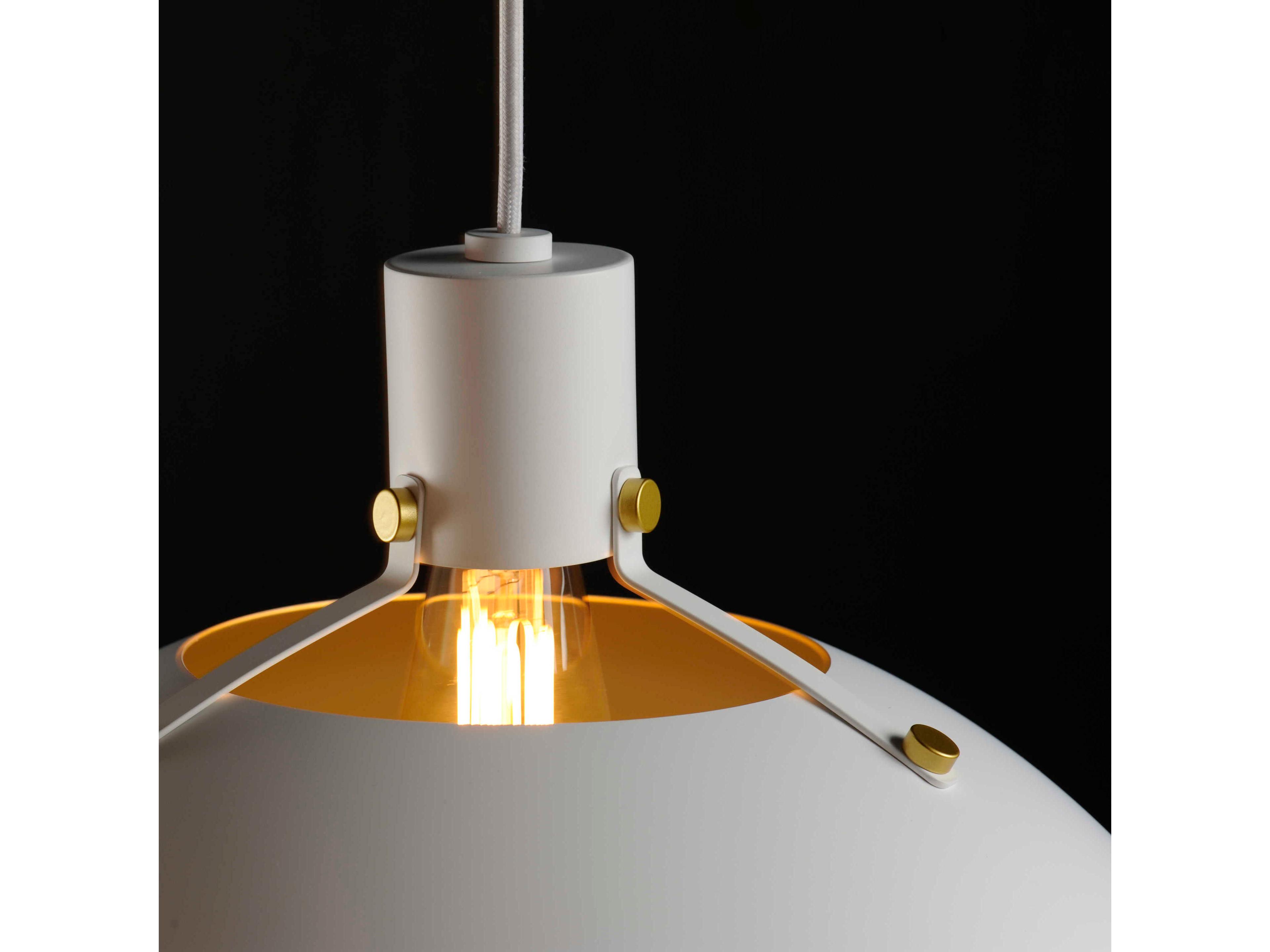 Maxim Lighting Dawn 1-Light White Satin Brass Dome Pendant
