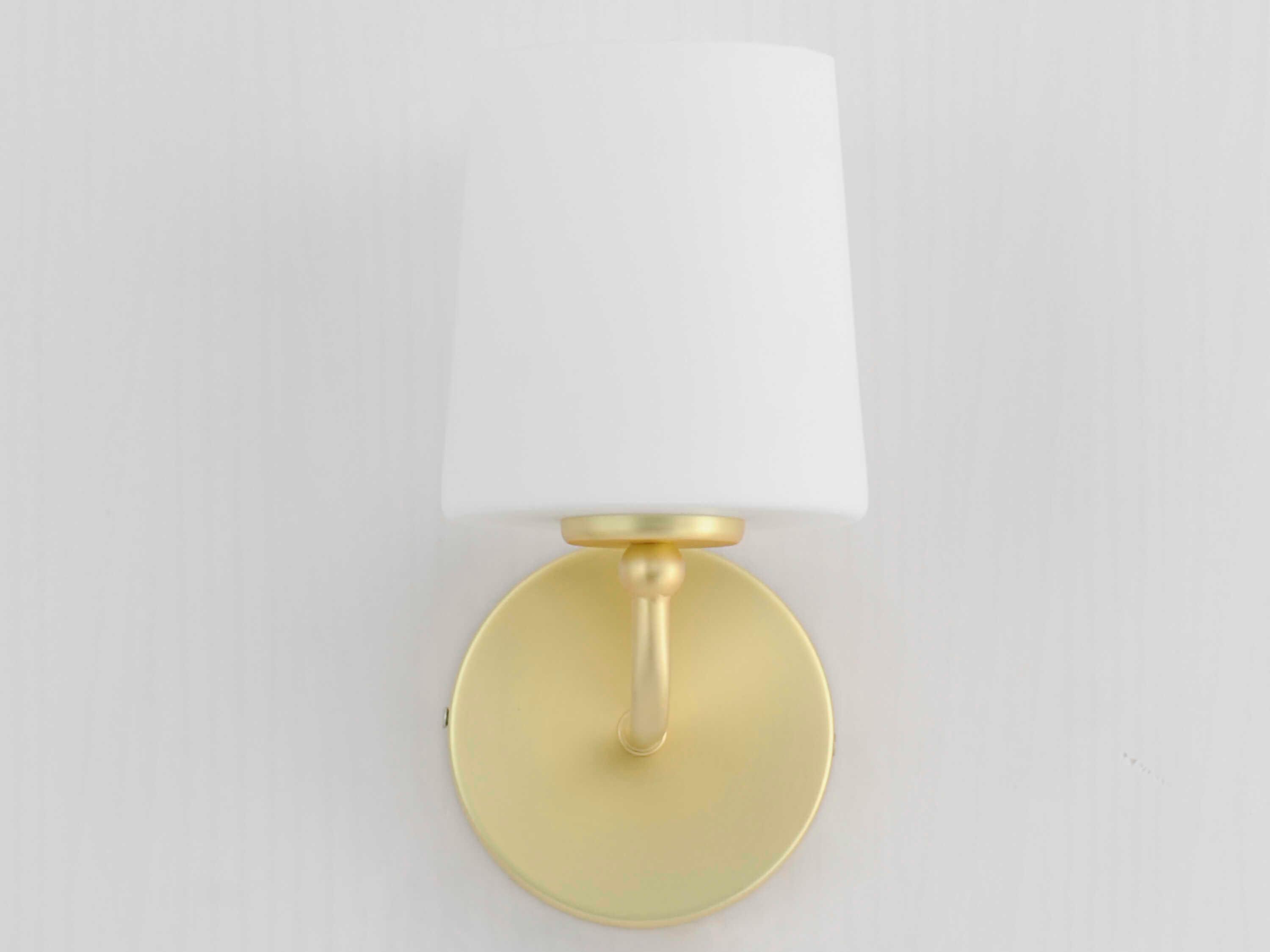 Maxim Lighting Bristol 1-Light Satin Brass Glass Wall Sconce