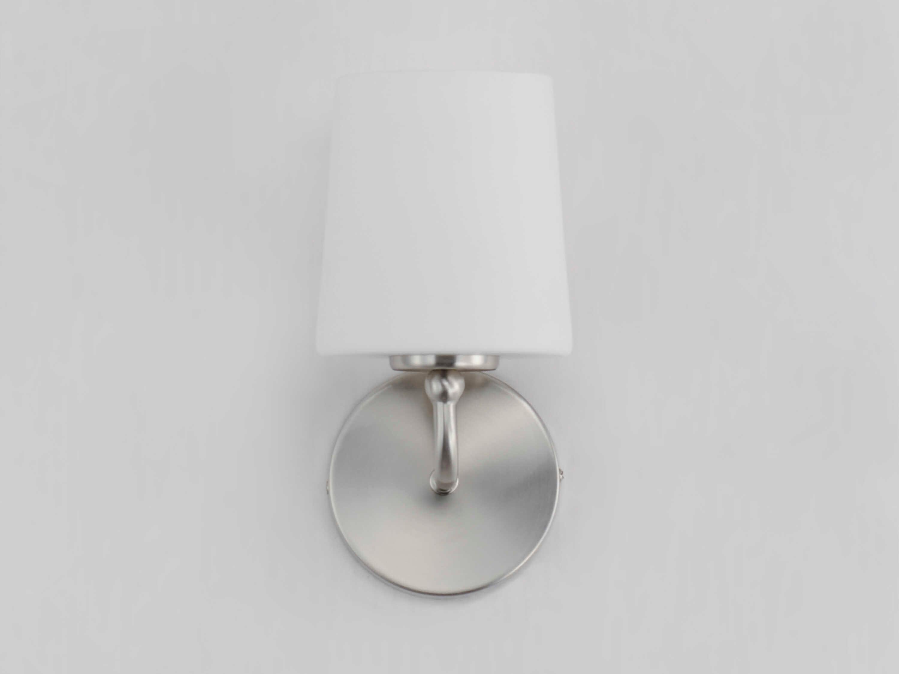 Maxim Lighting Bristol 1-Light Satin Nickel Glass Wall Sconce