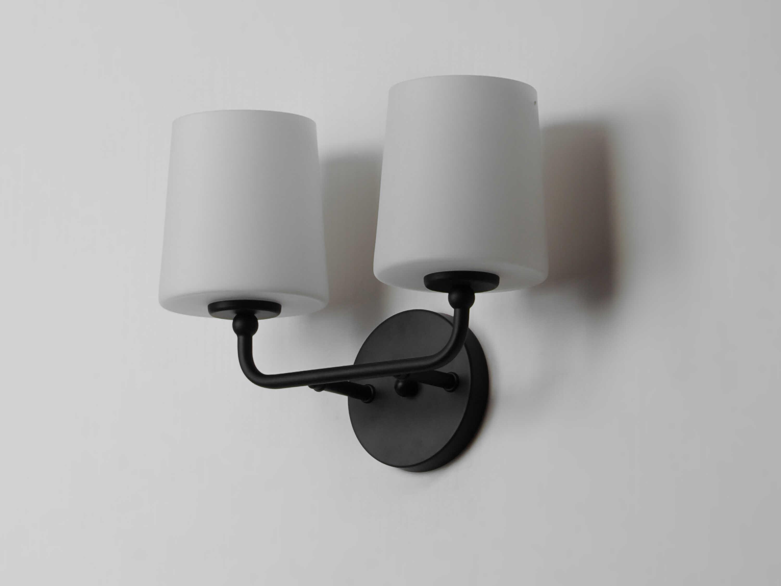 Maxim Lighting Bristol 2-Light Black Glass Vanity Light