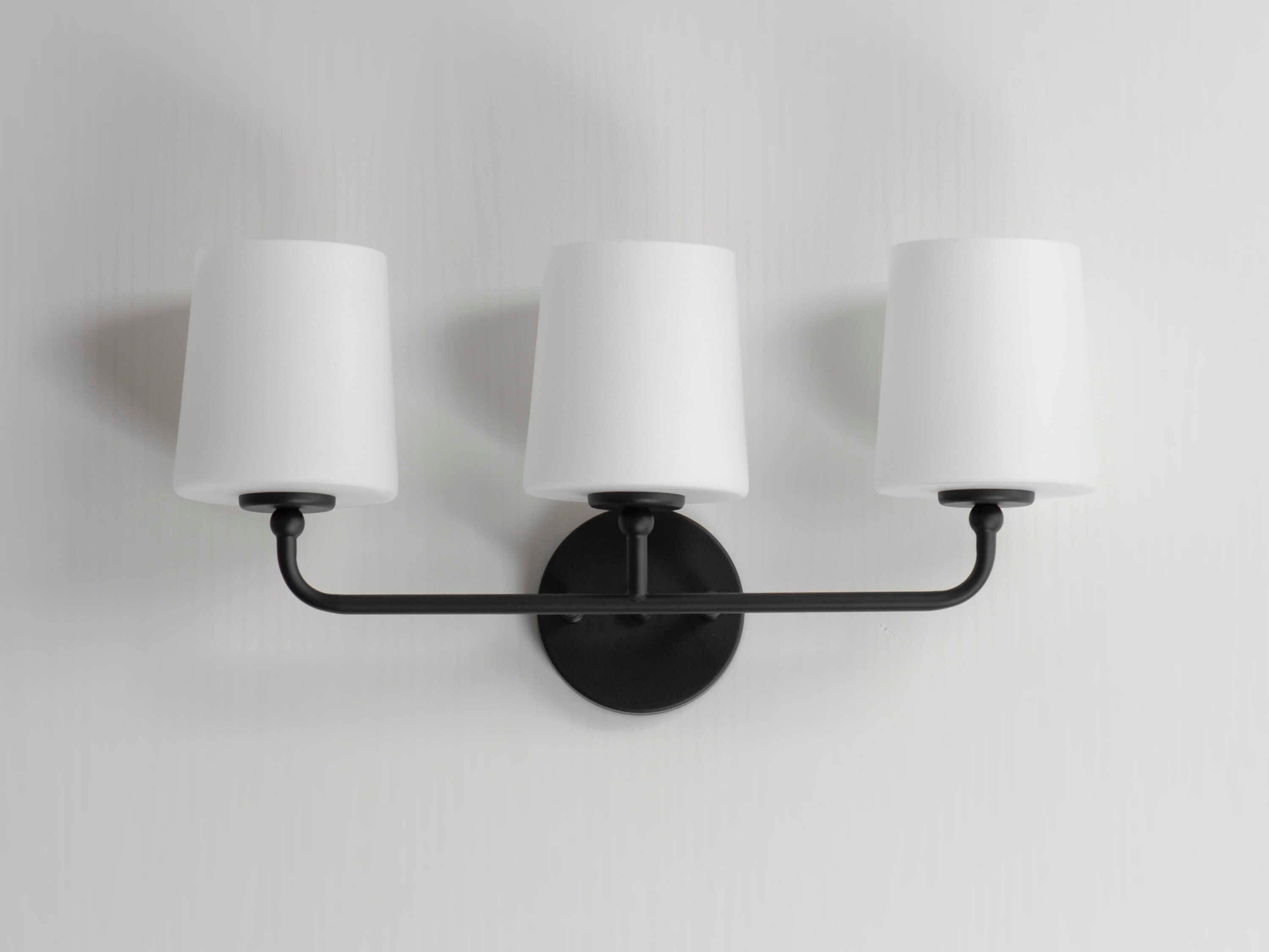 Maxim Lighting Bristol 3-Light Black Glass Vanity Light