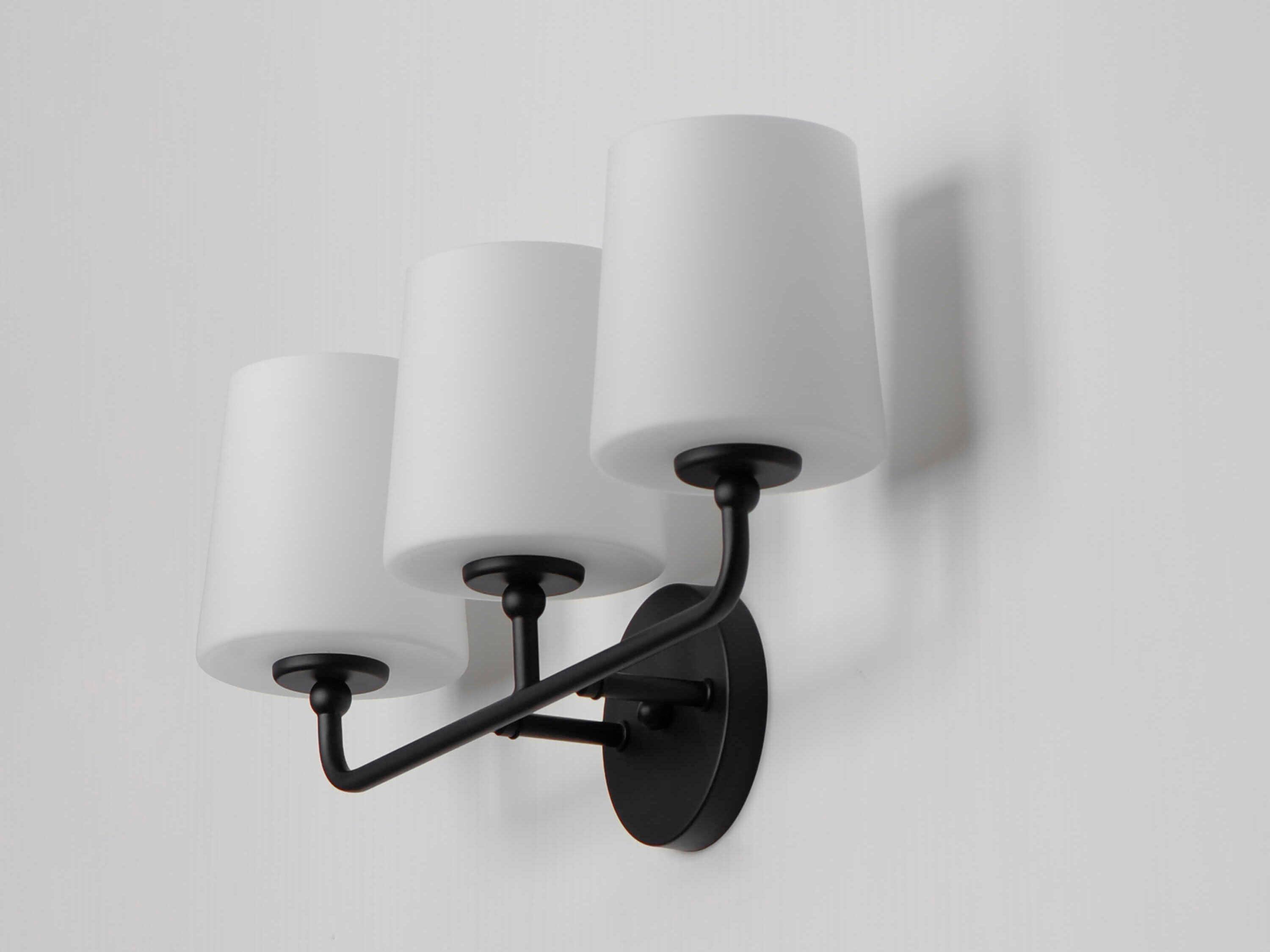 Maxim Lighting Bristol 3-Light Black Glass Vanity Light