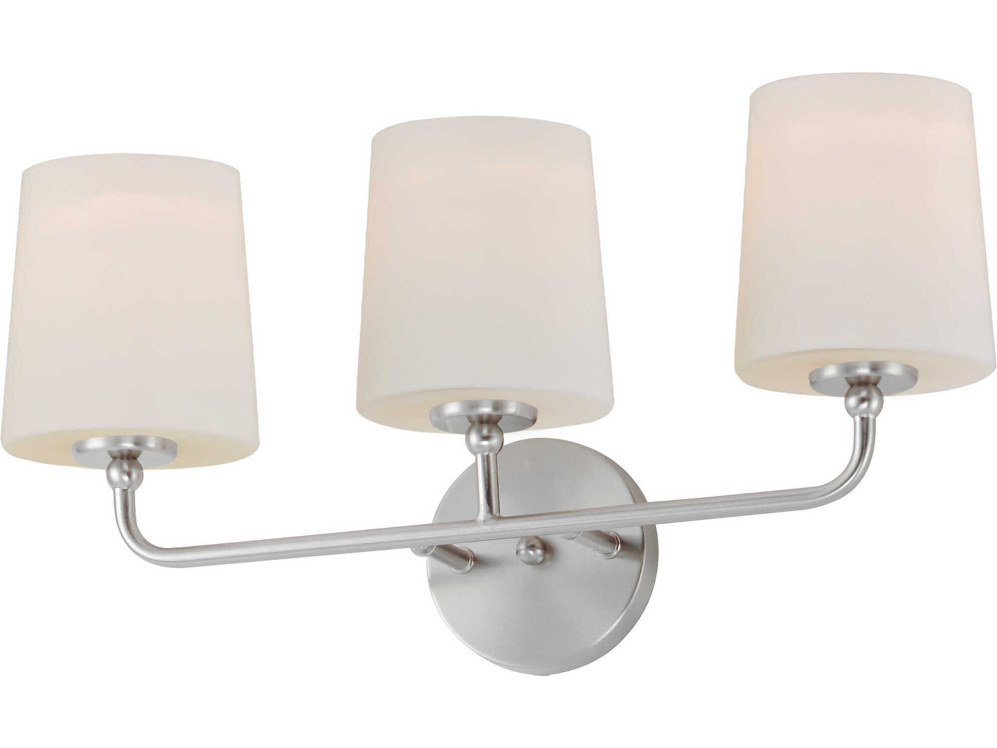 Maxim Lighting Bristol 3-Light Satin Nickel Glass Vanity Light