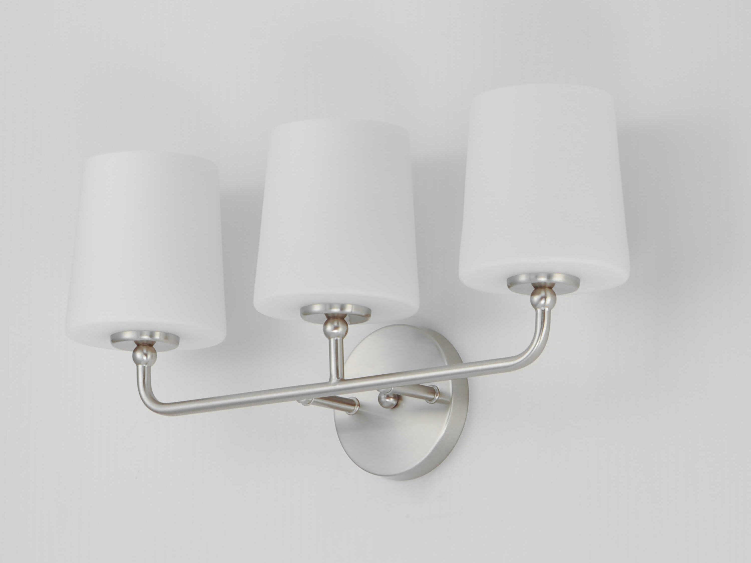 Maxim Lighting Bristol 3-Light Satin Nickel Glass Vanity Light