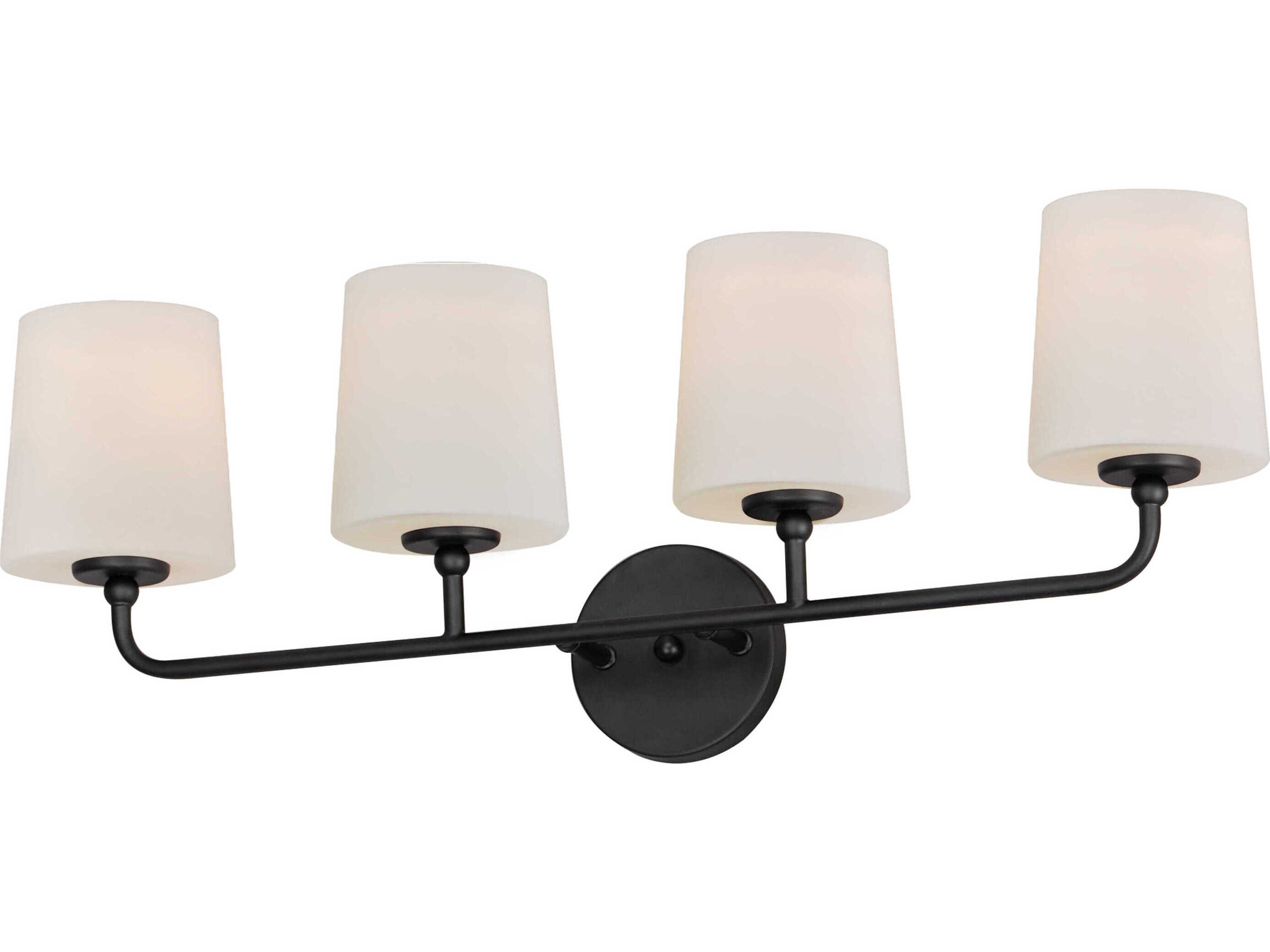 Maxim Lighting Bristol 4-Light Black Glass Vanity Light