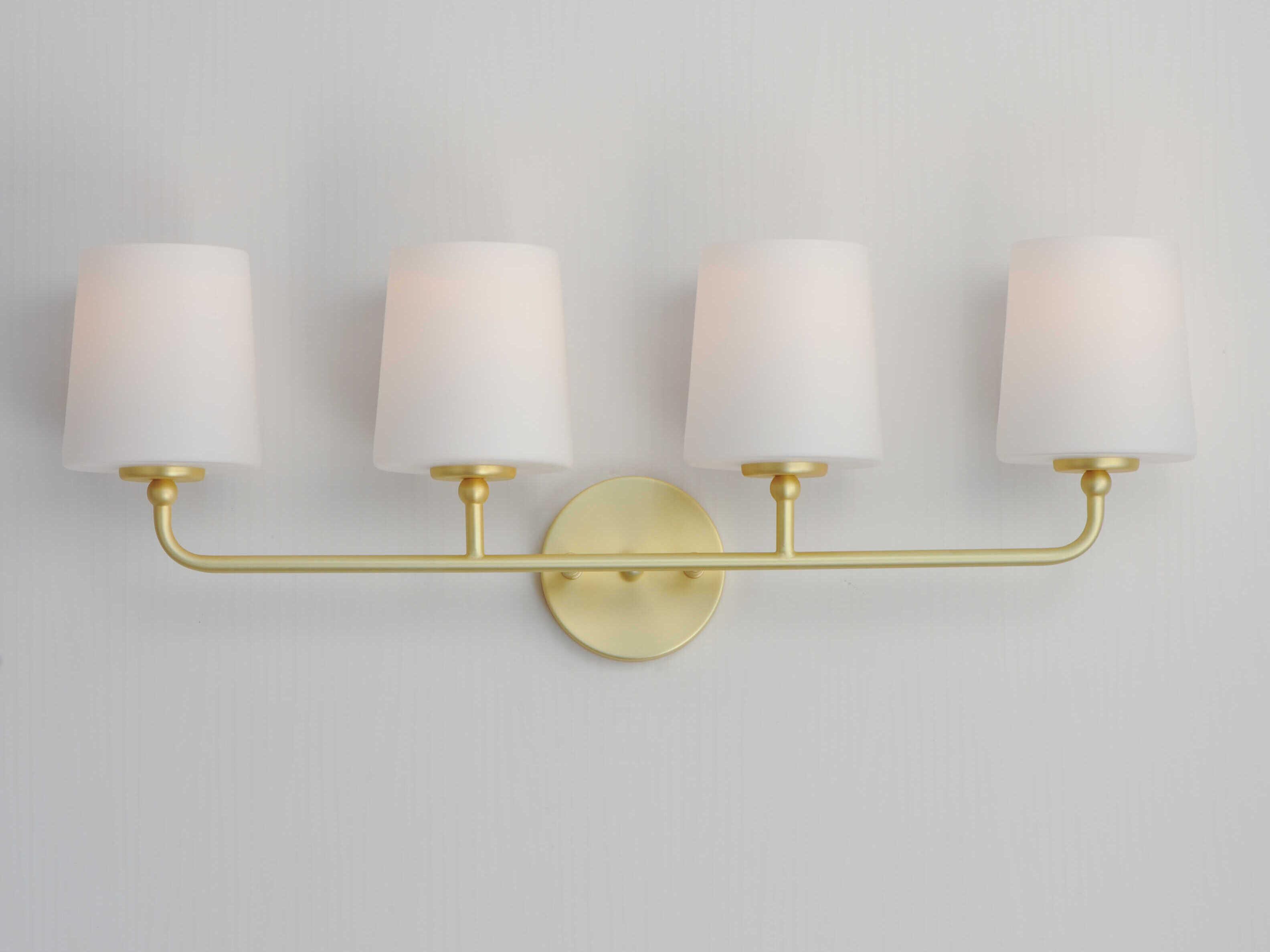 Maxim Lighting Bristol 4-Light Satin Brass Glass Vanity Light