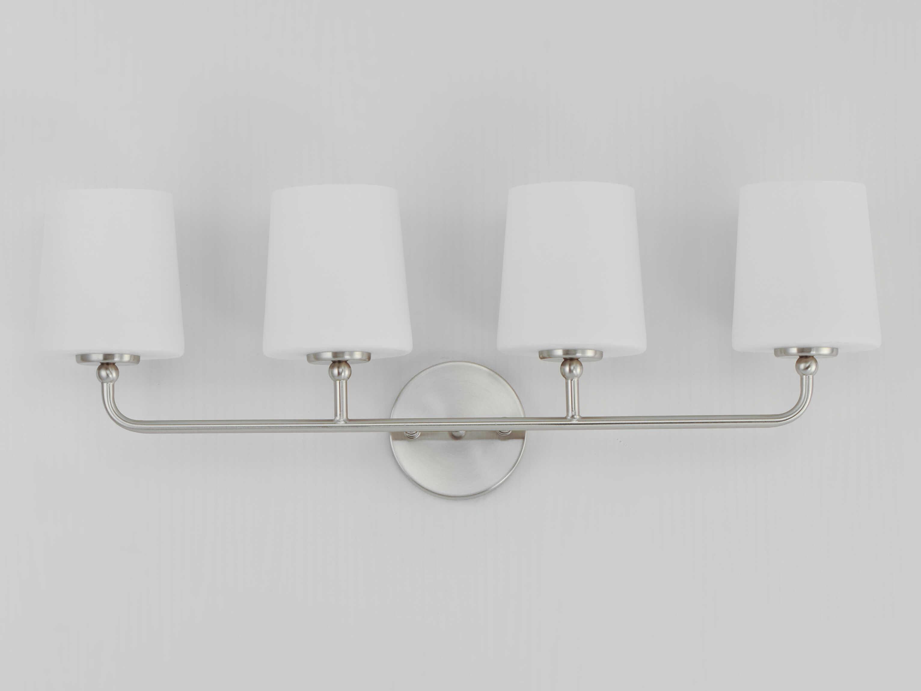 Maxim Lighting Bristol 4-Light Satin Nickel Glass Vanity Light