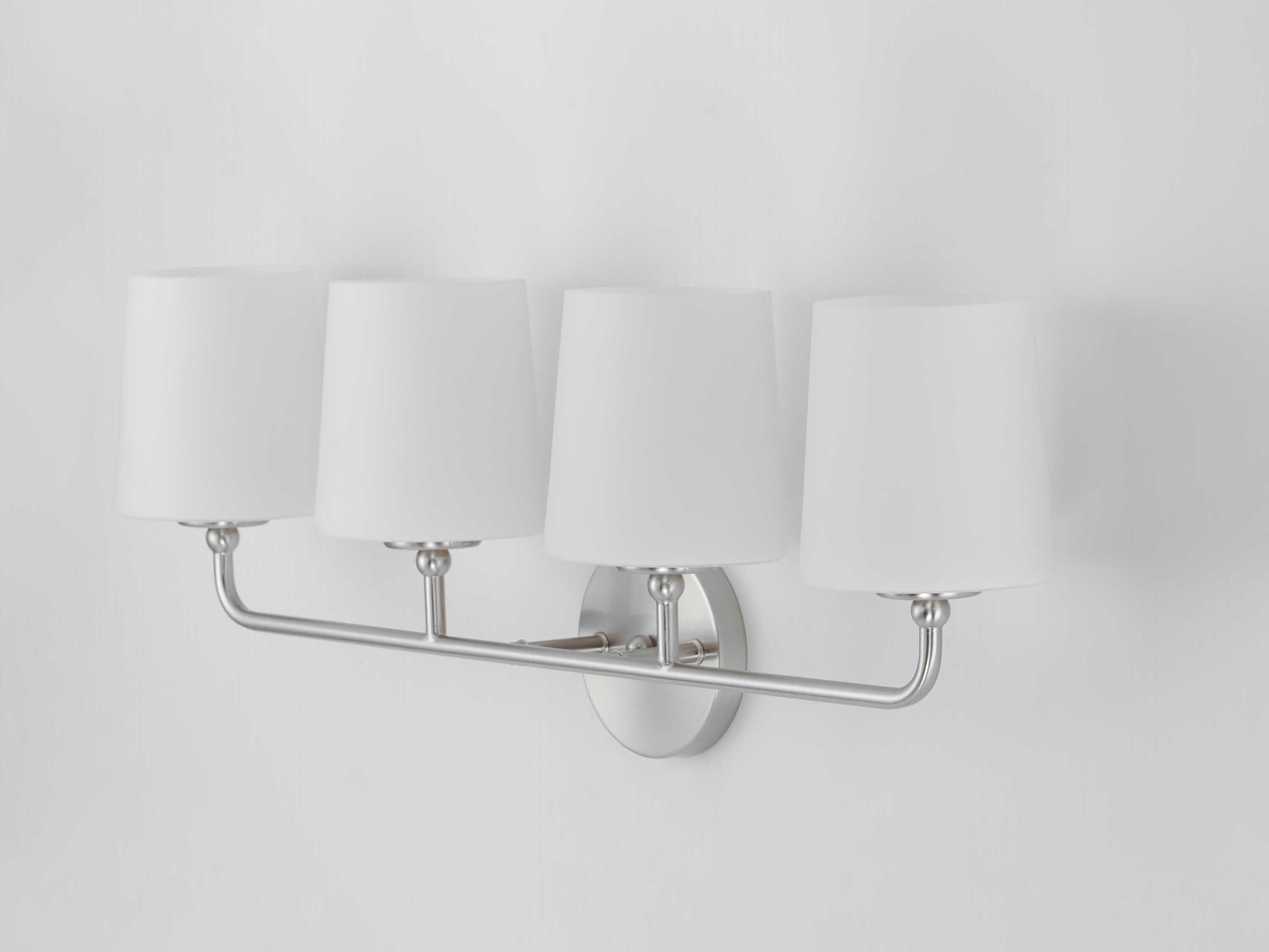 Maxim Lighting Bristol 4-Light Satin Nickel Glass Vanity Light