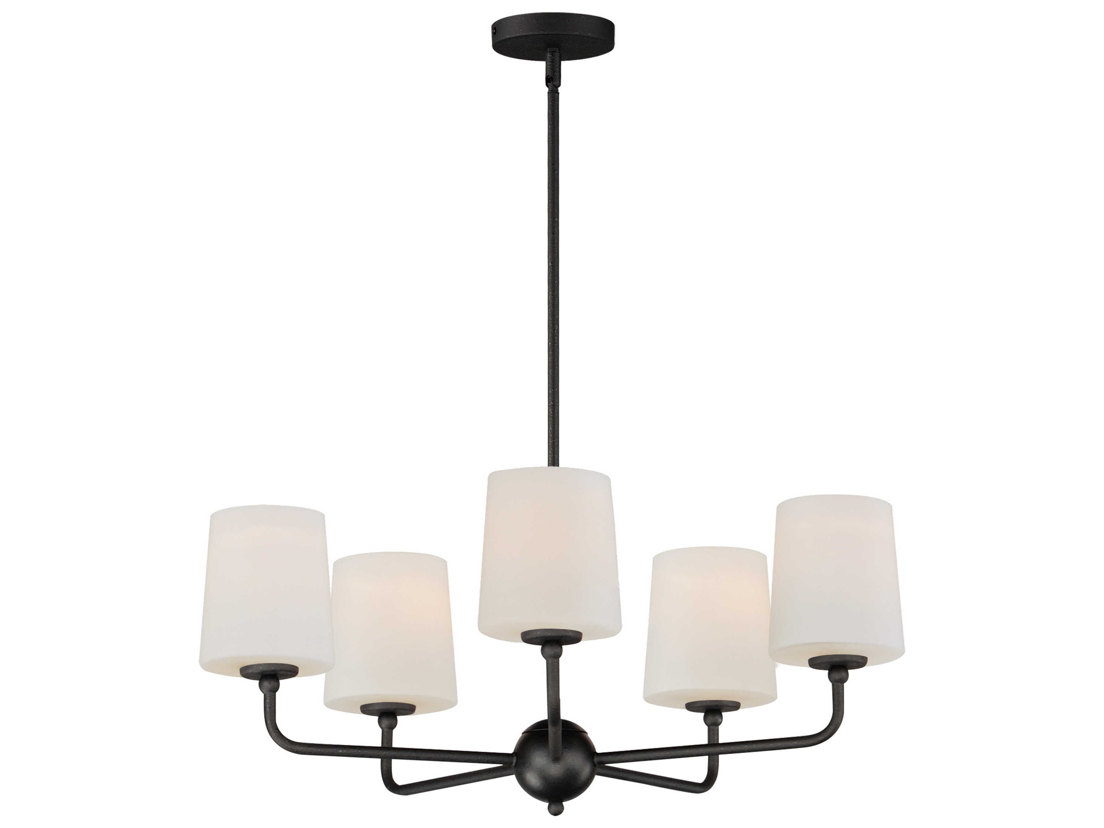 Maxim Lighting Bristol 5-Light Anthracite Black Glass Chandelier