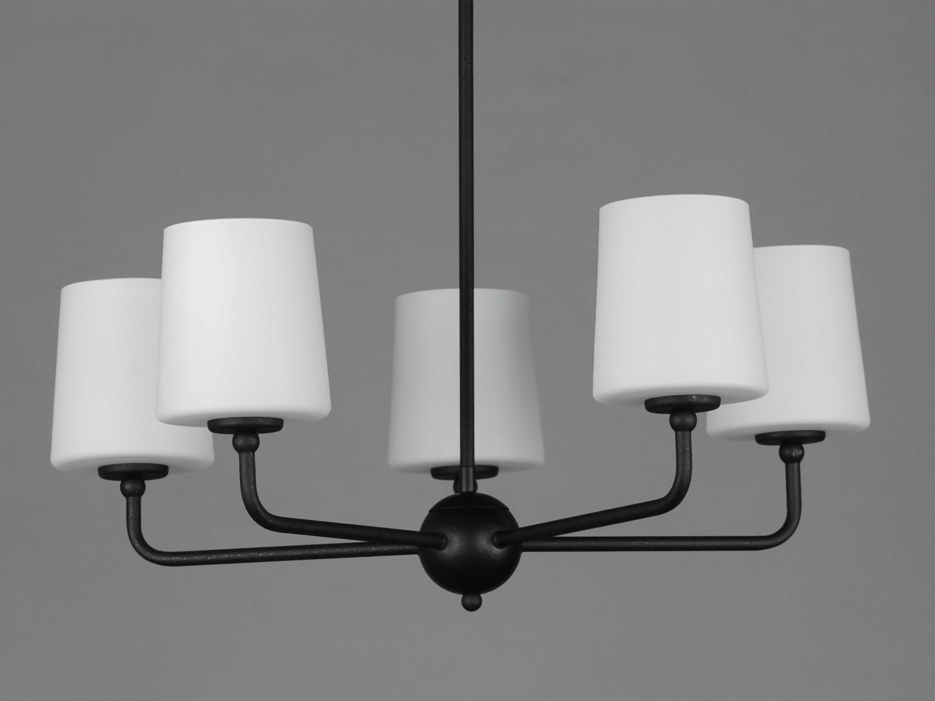 Maxim Lighting Bristol 5-Light Anthracite Black Glass Chandelier