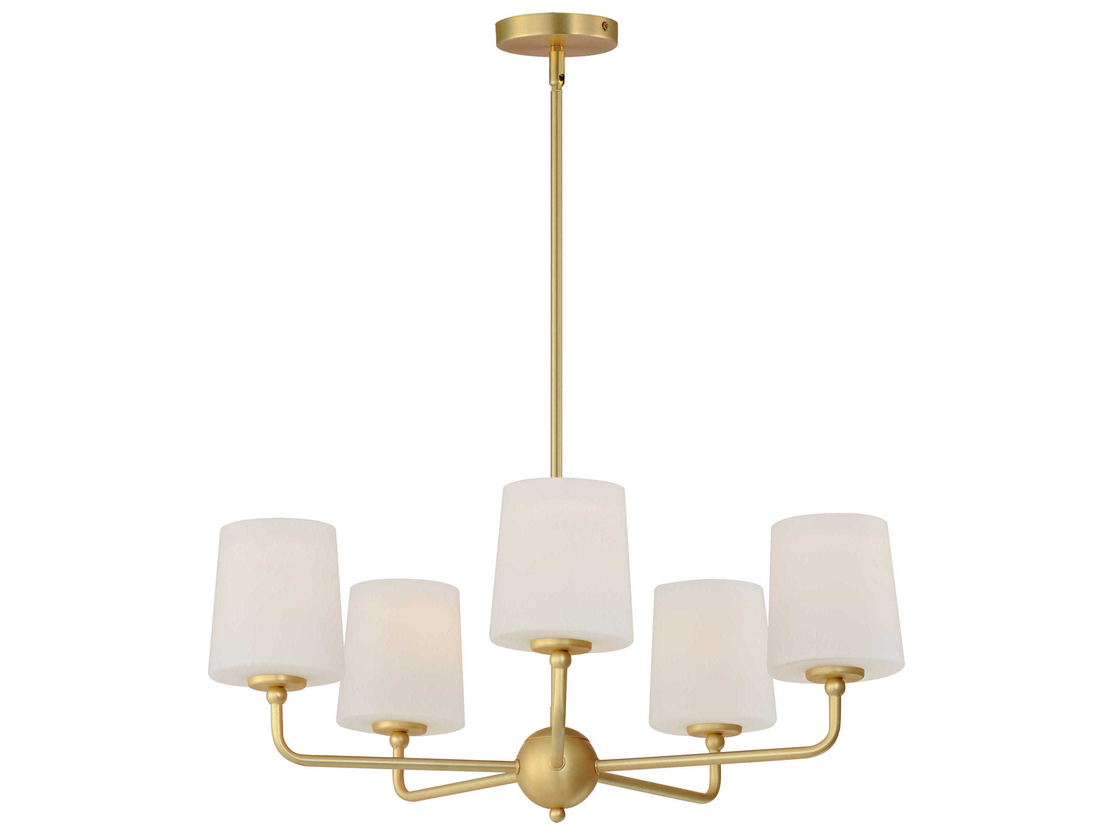 Maxim Lighting Bristol 5-Light Satin Brass Glass Chandelier