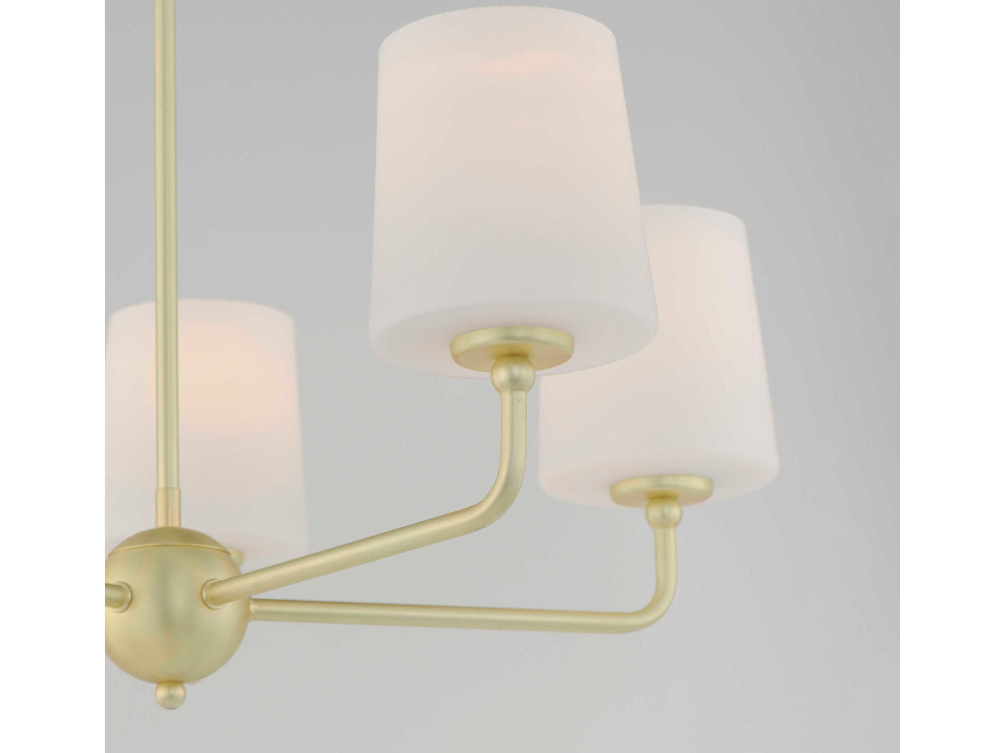 Maxim Lighting Bristol 5-Light Satin Brass Glass Chandelier