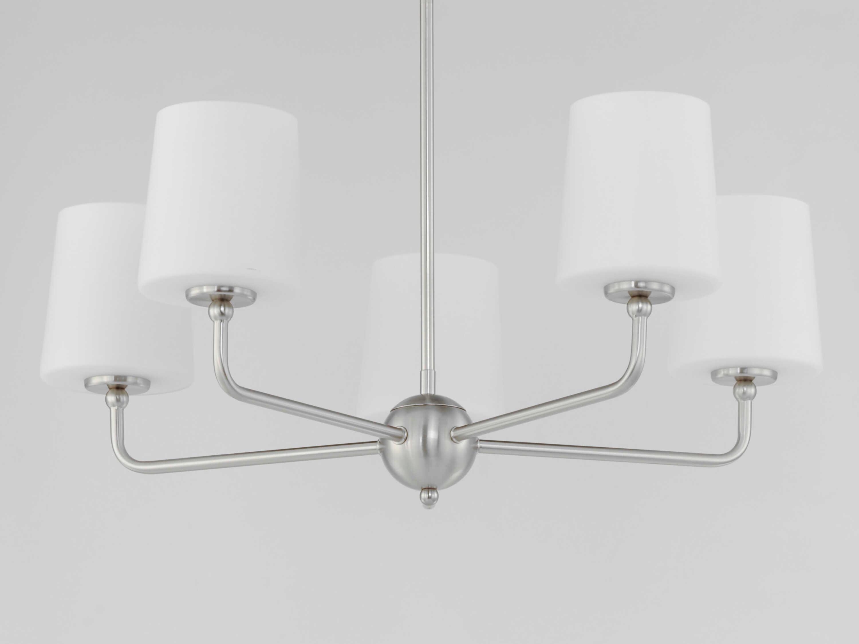 Maxim Lighting Bristol 5-Light Satin Nickel Glass Chandelier