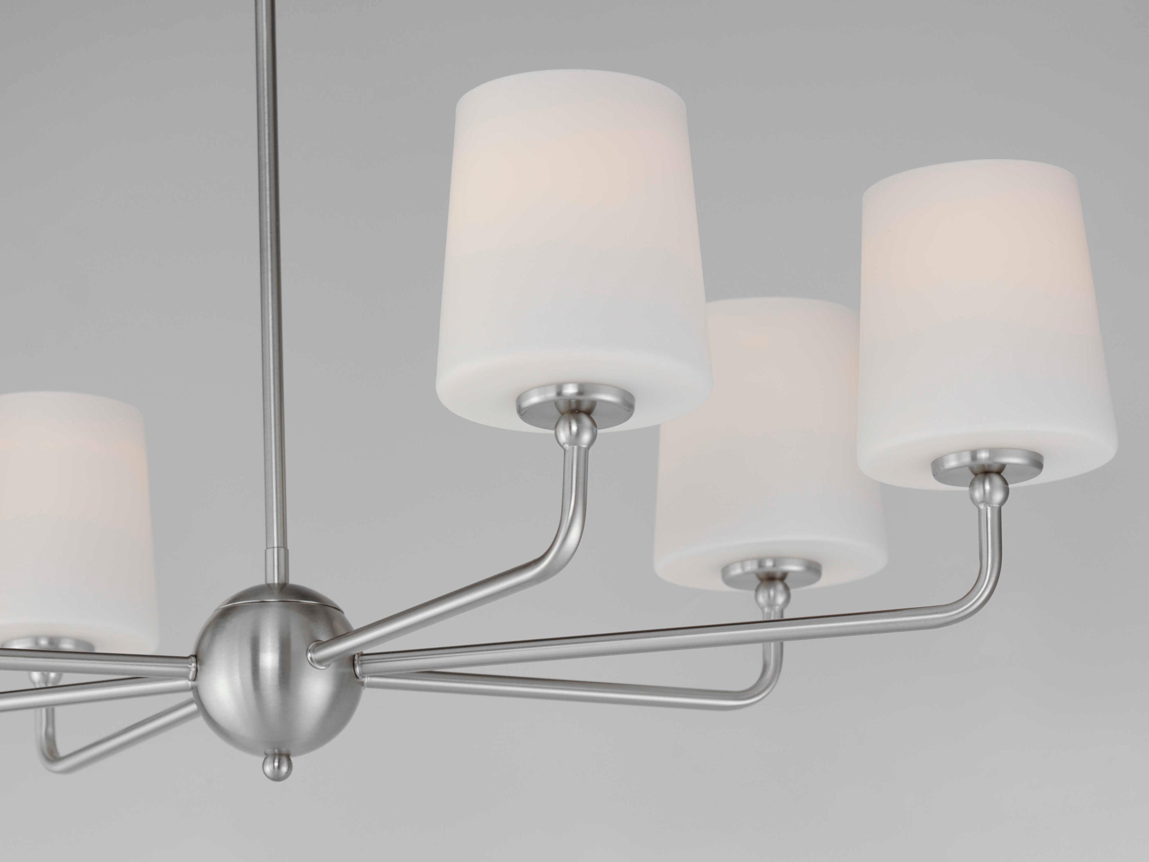Maxim Lighting Bristol 6-Light Satin Nickel Glass Chandelier