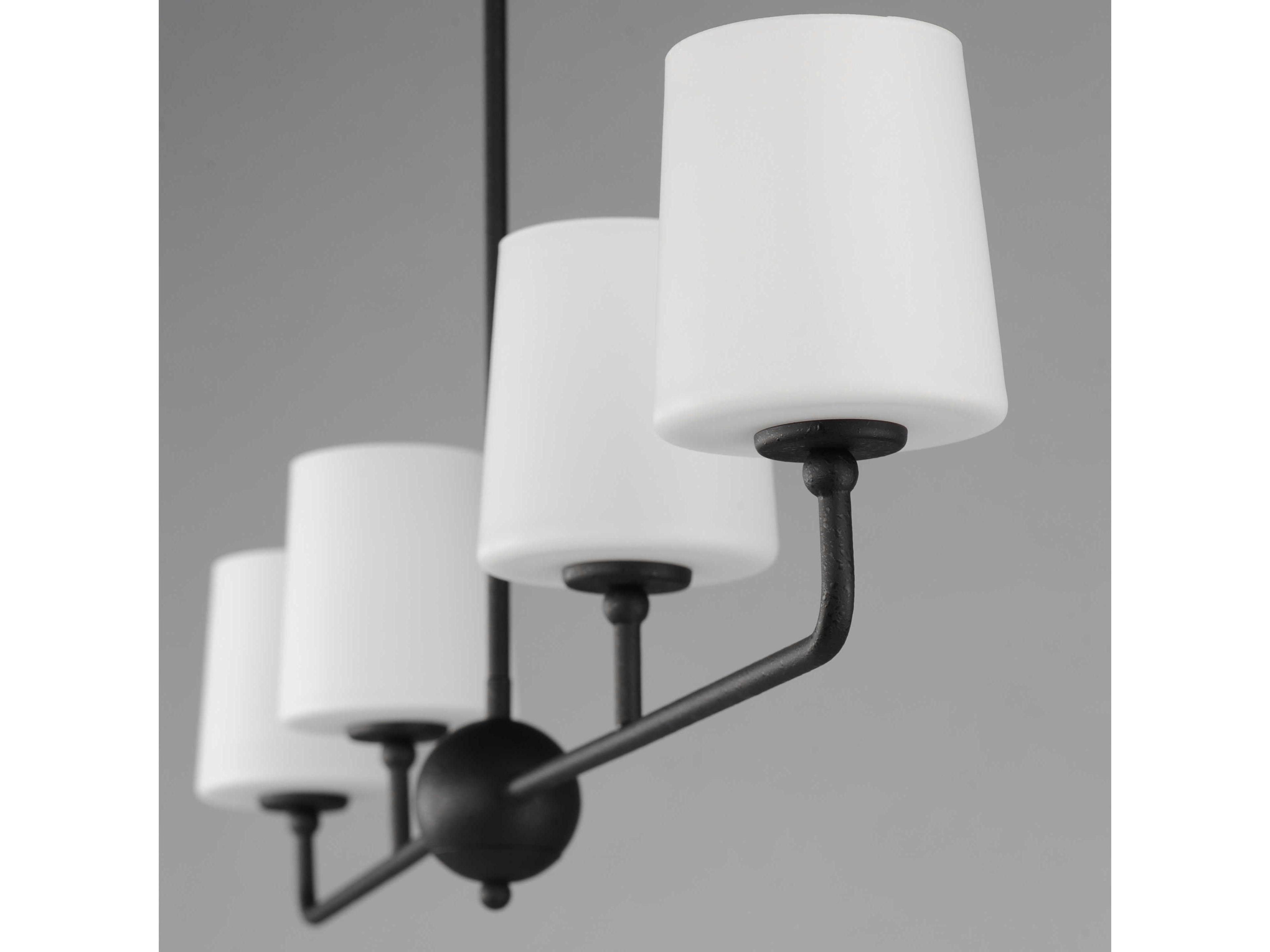 Maxim Lighting Bristol 4-Light Anthracite Black Glass Linear Island Pendant