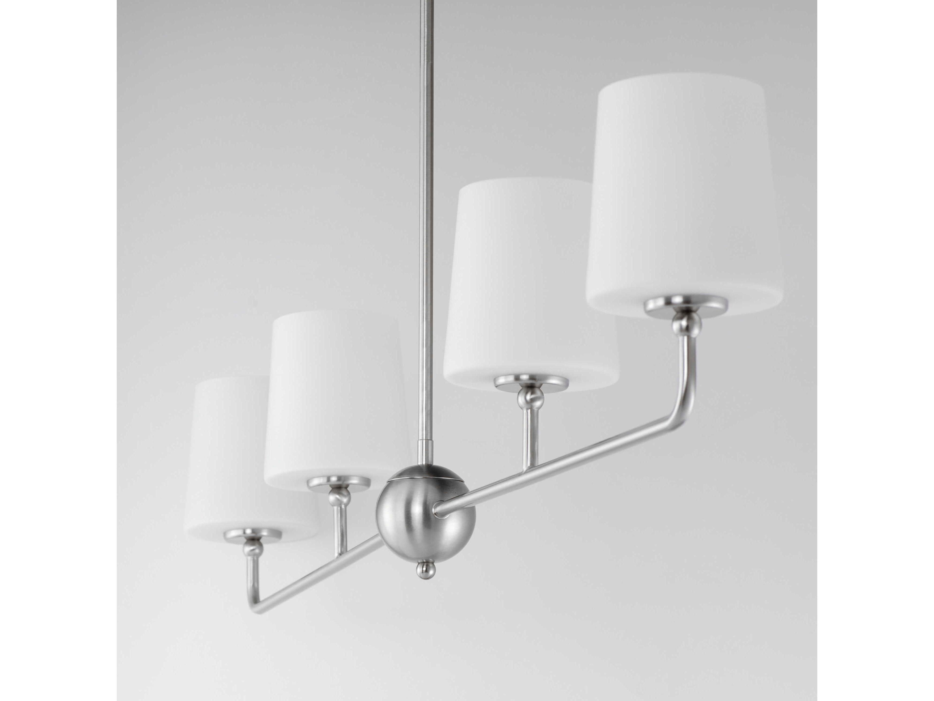 Maxim Lighting Bristol 4-Light Satin Nickel Glass Linear Island Pendant