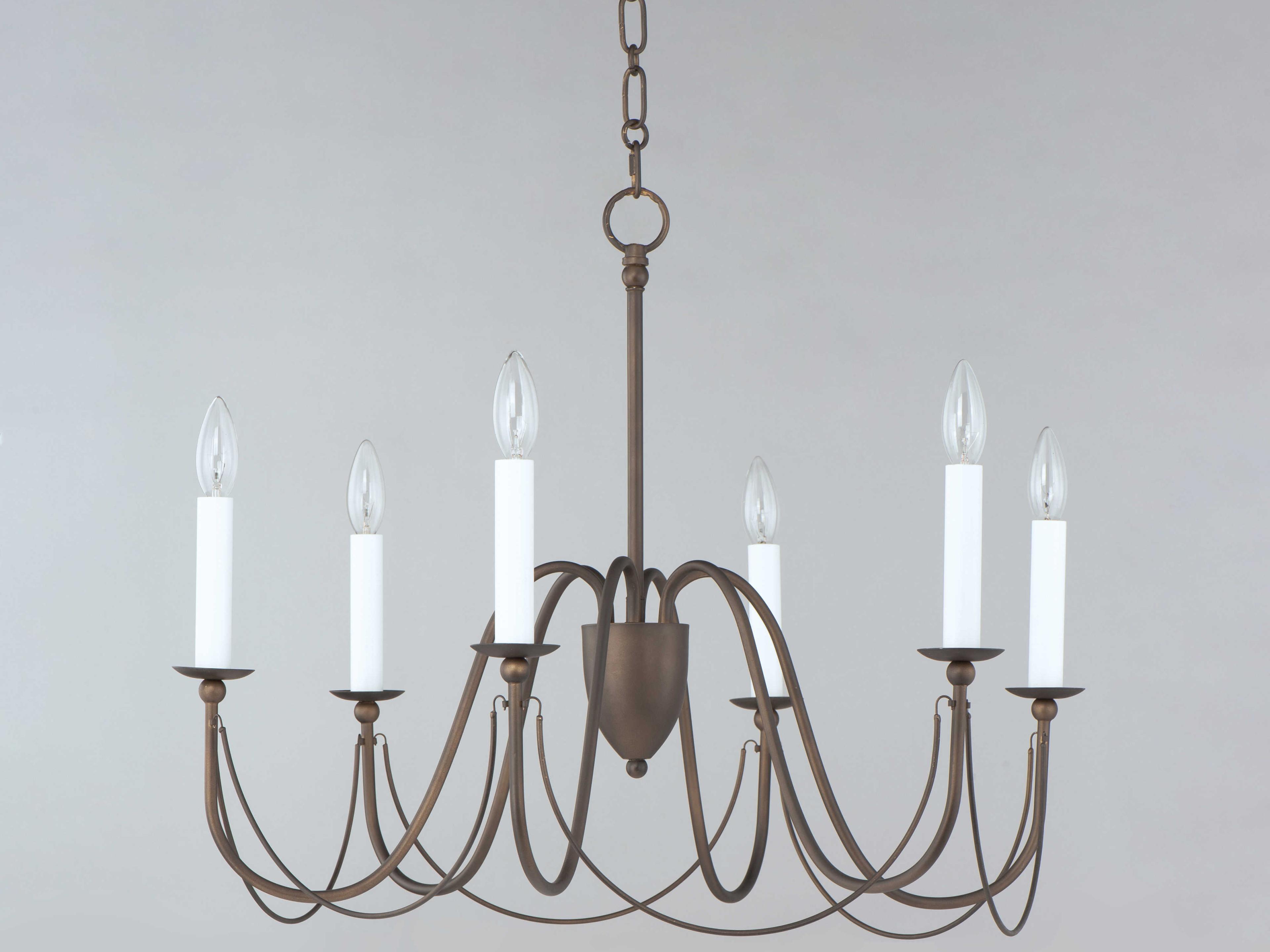 Maxim Lighting Plumette 6-Light Chestnut Bronze Candelabra Chandelier