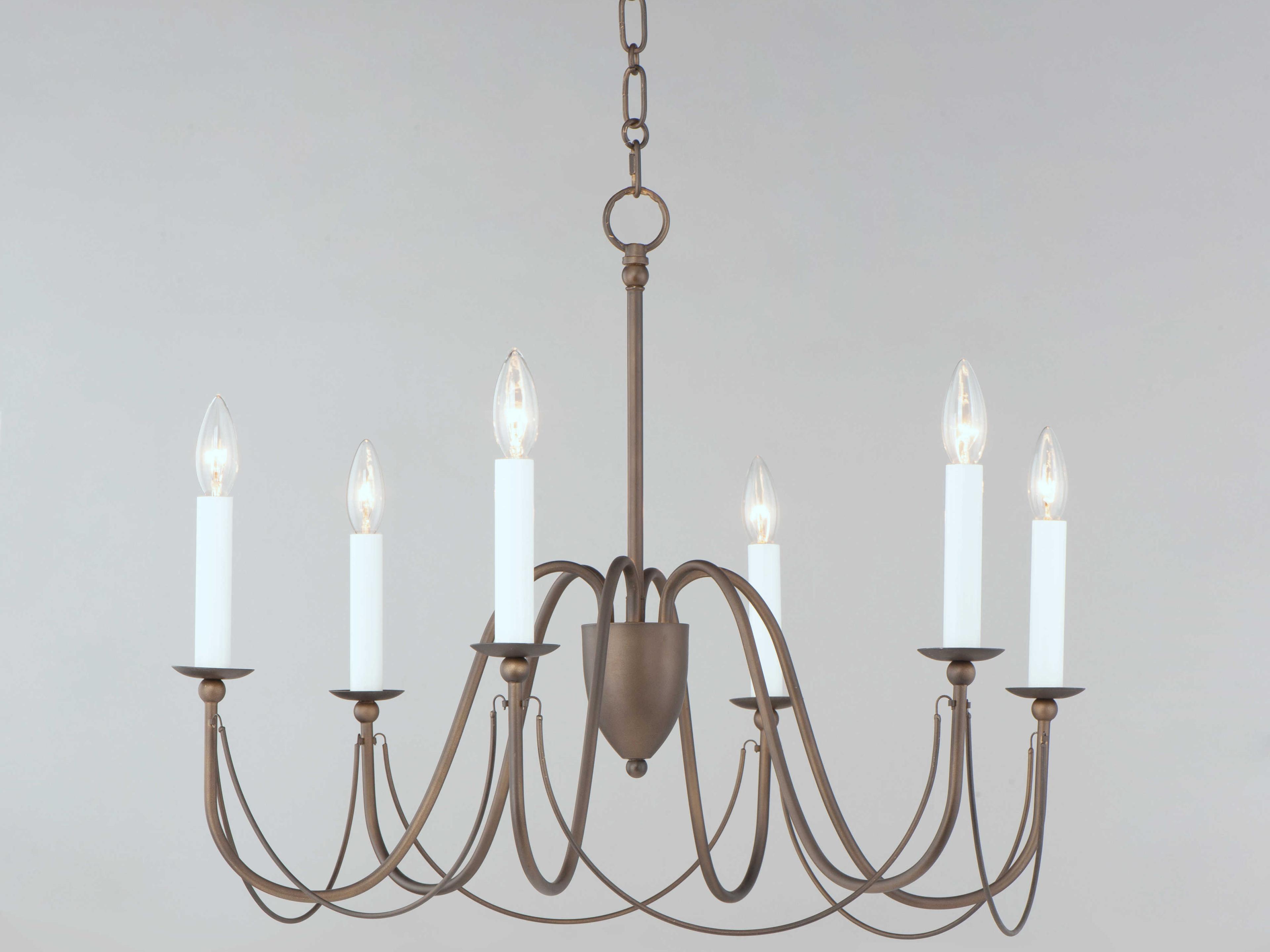 Maxim Lighting Plumette 6-Light Chestnut Bronze Candelabra Chandelier