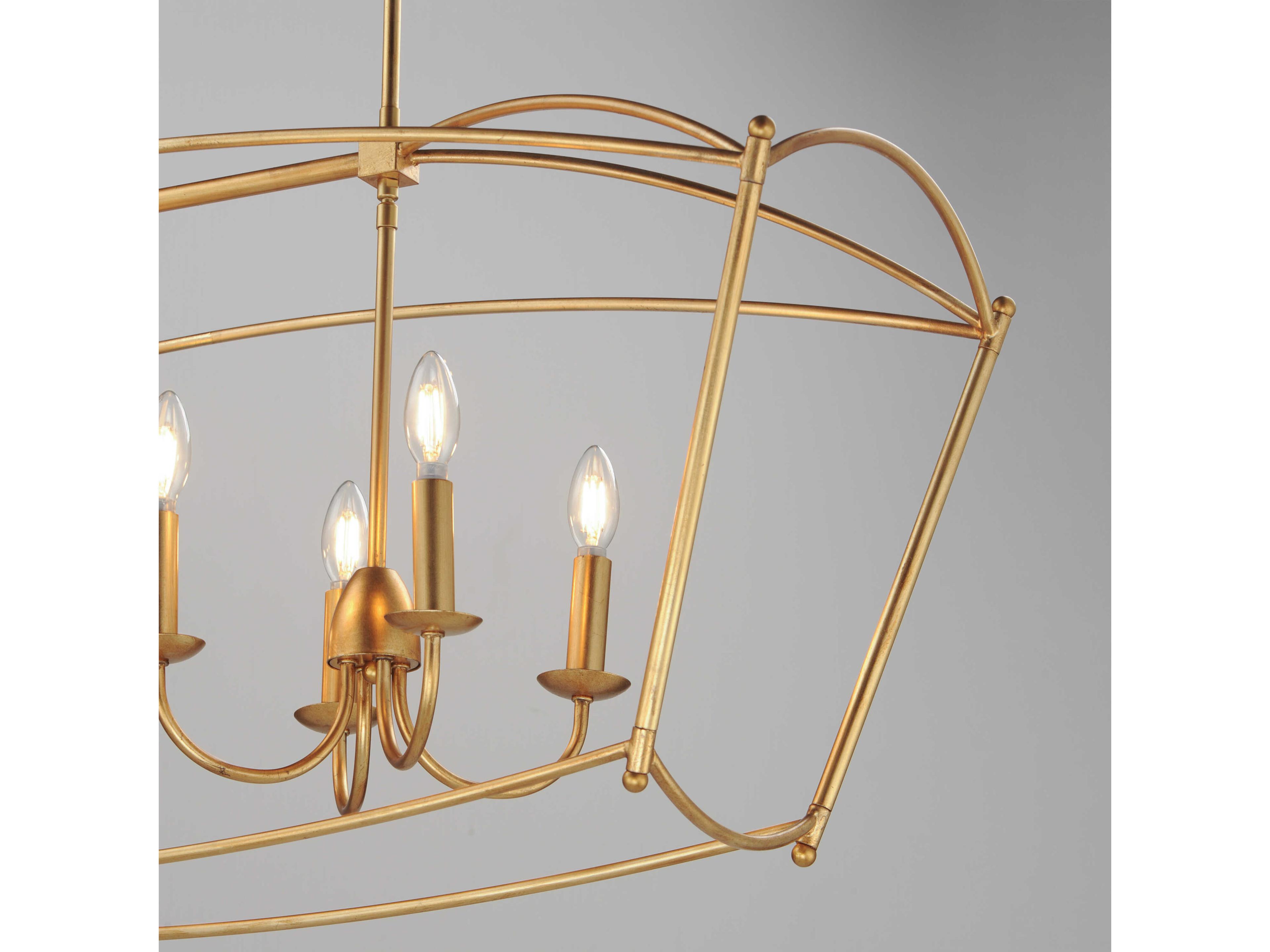 Maxim Lighting Plumette 8-Light Gold Leaf Island Pendant