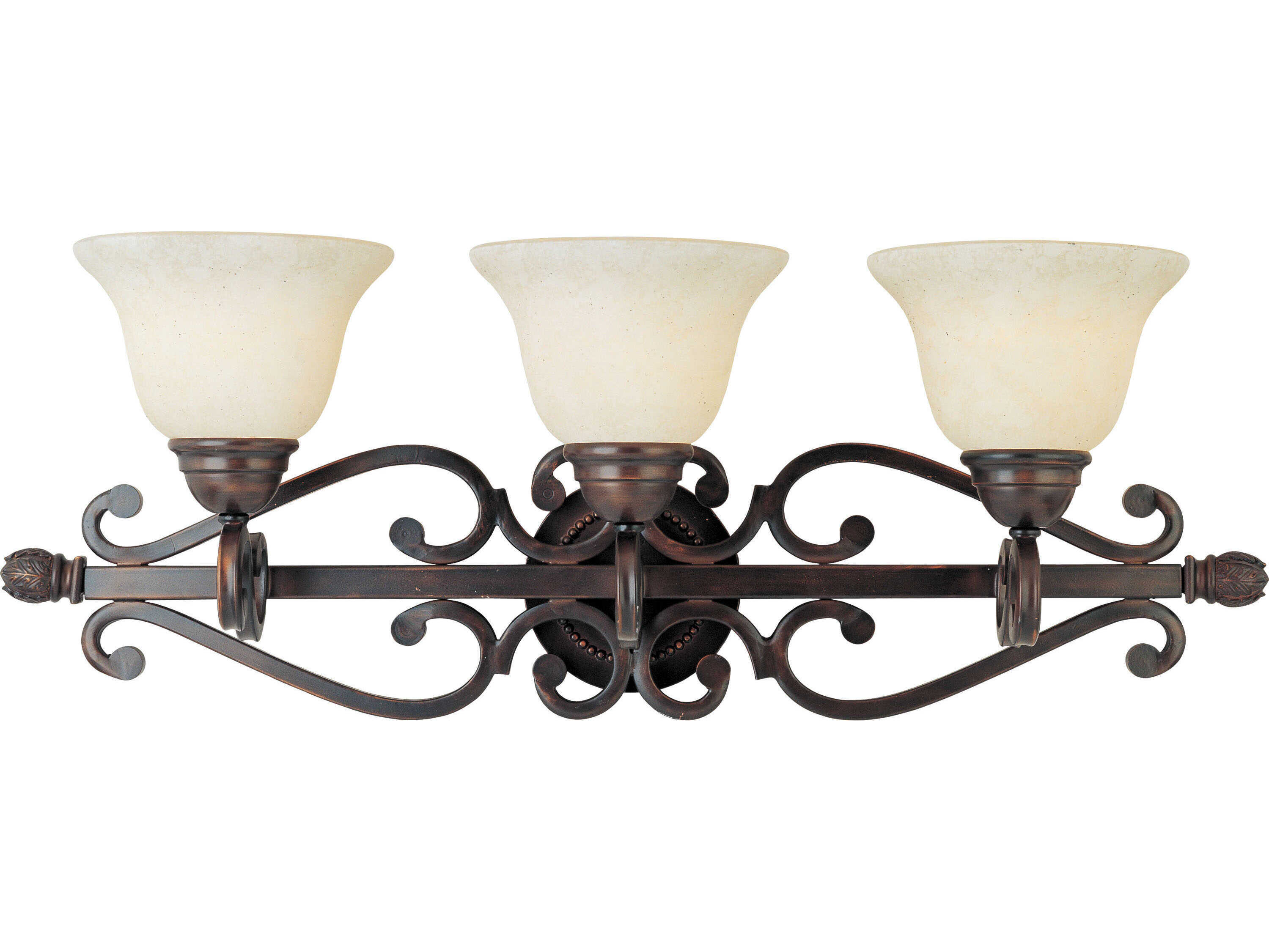 Maxim Lighting Manor 3-Light Oil Rubbed Bronze Glass Vanity Light