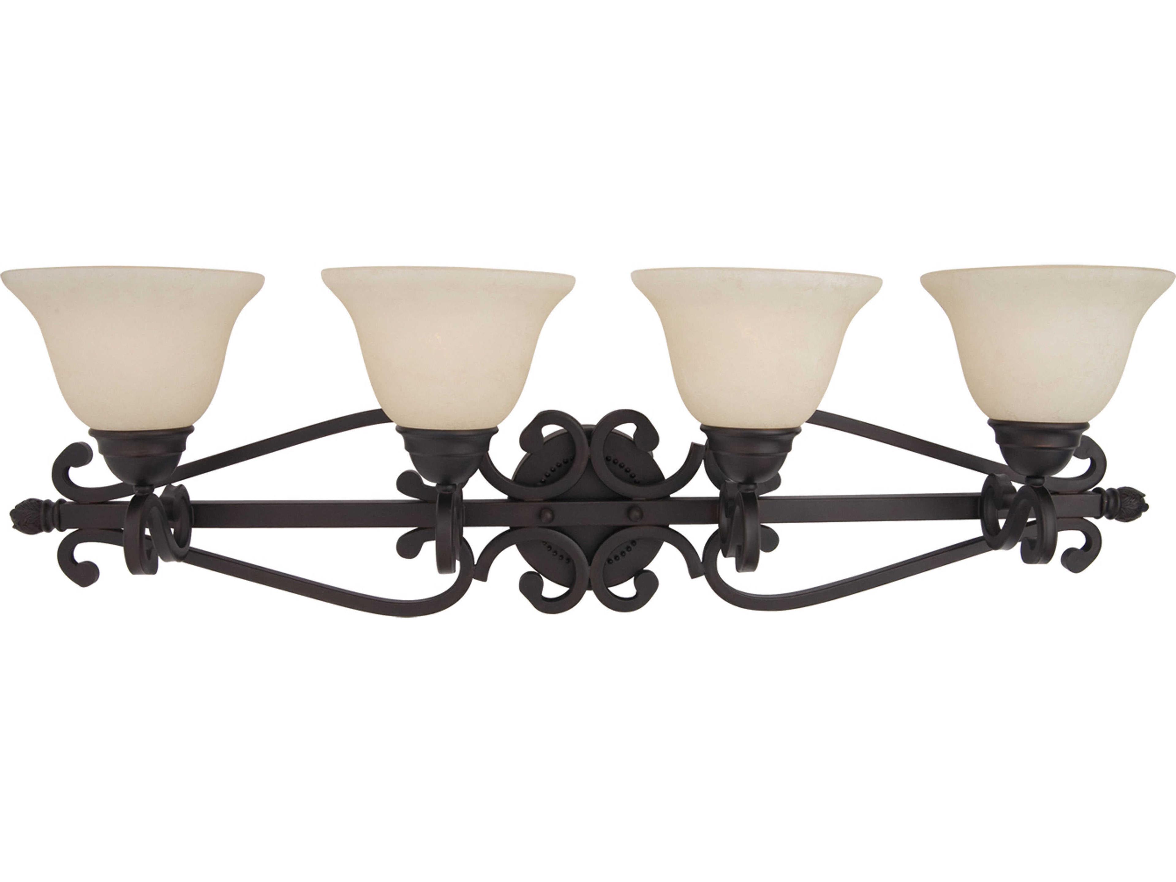 Maxim Lighting Manor 4-Light Oil Rubbed Bronze Glass Vanity Light