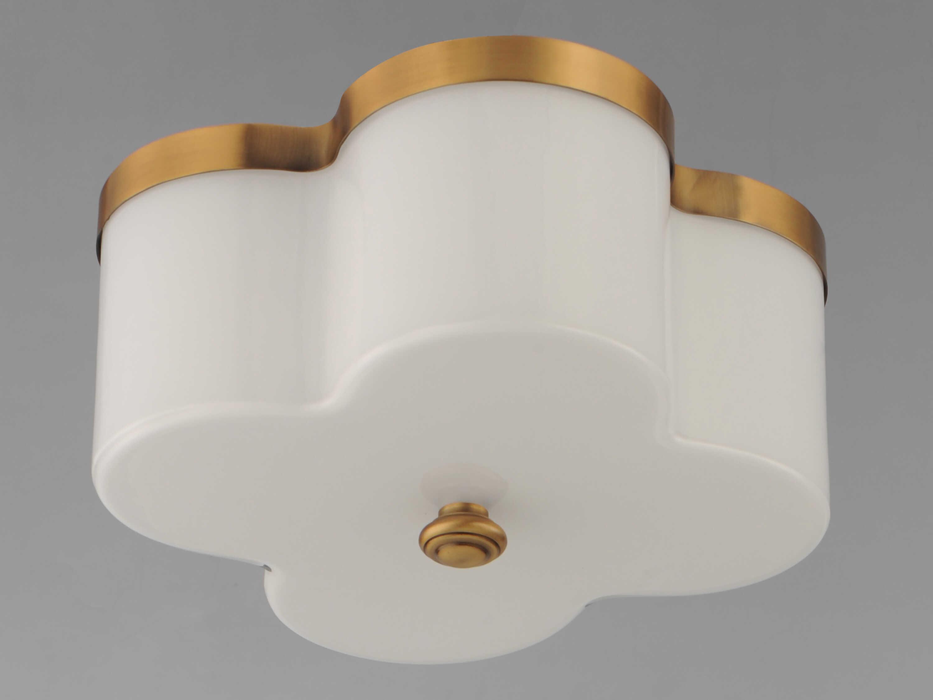 Maxim Lighting Clover 2-Light Natural Aged Brass Flush Mount