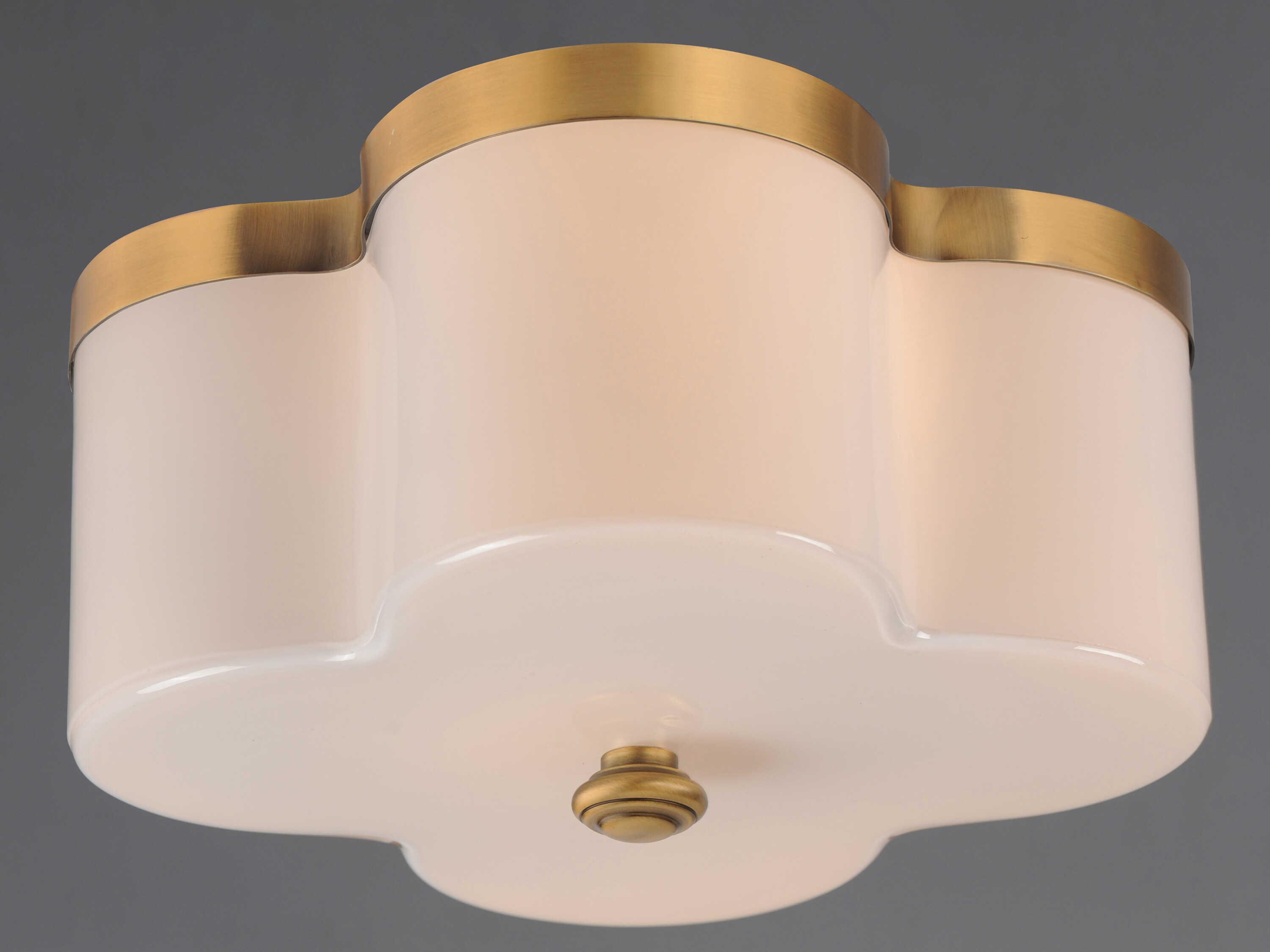 Maxim Lighting Clover 2-Light Natural Aged Brass Flush Mount